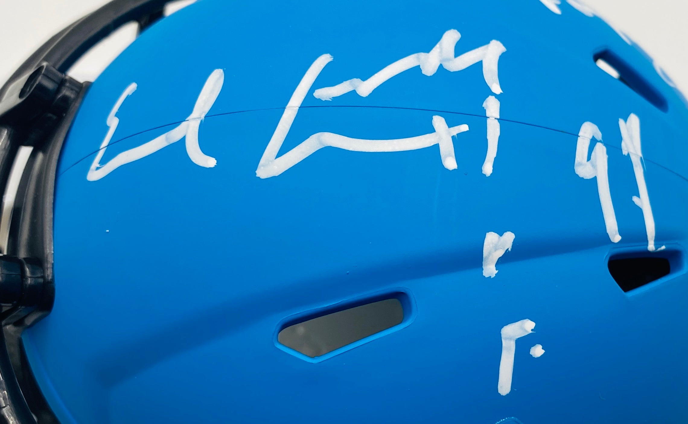 Earl Campbell And Robert Brazil Signed Mini Helmet With COA (9536) (Oilers)