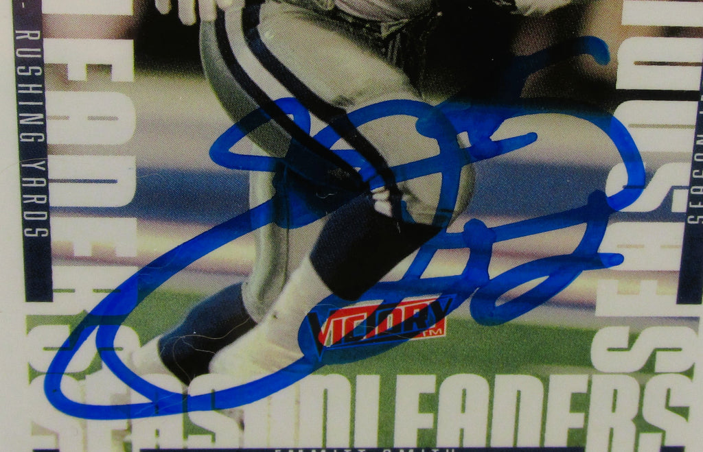 Emmitt Smith Signed Card With COA (PC484957) (Cowboys)
