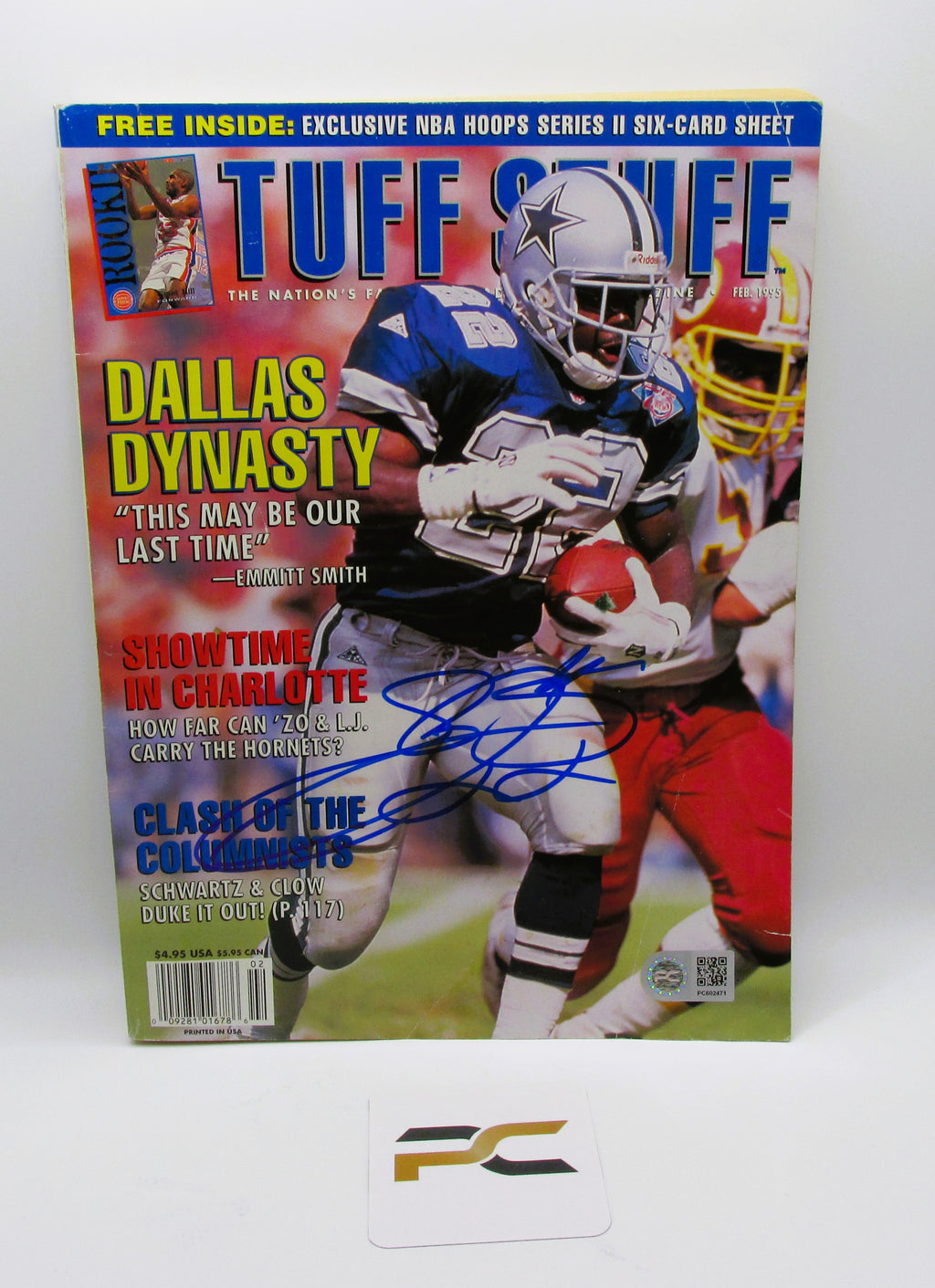 Emmitt Smith Signed Tuff Stuff Magazine With COA (PC602471) (Cowboys)