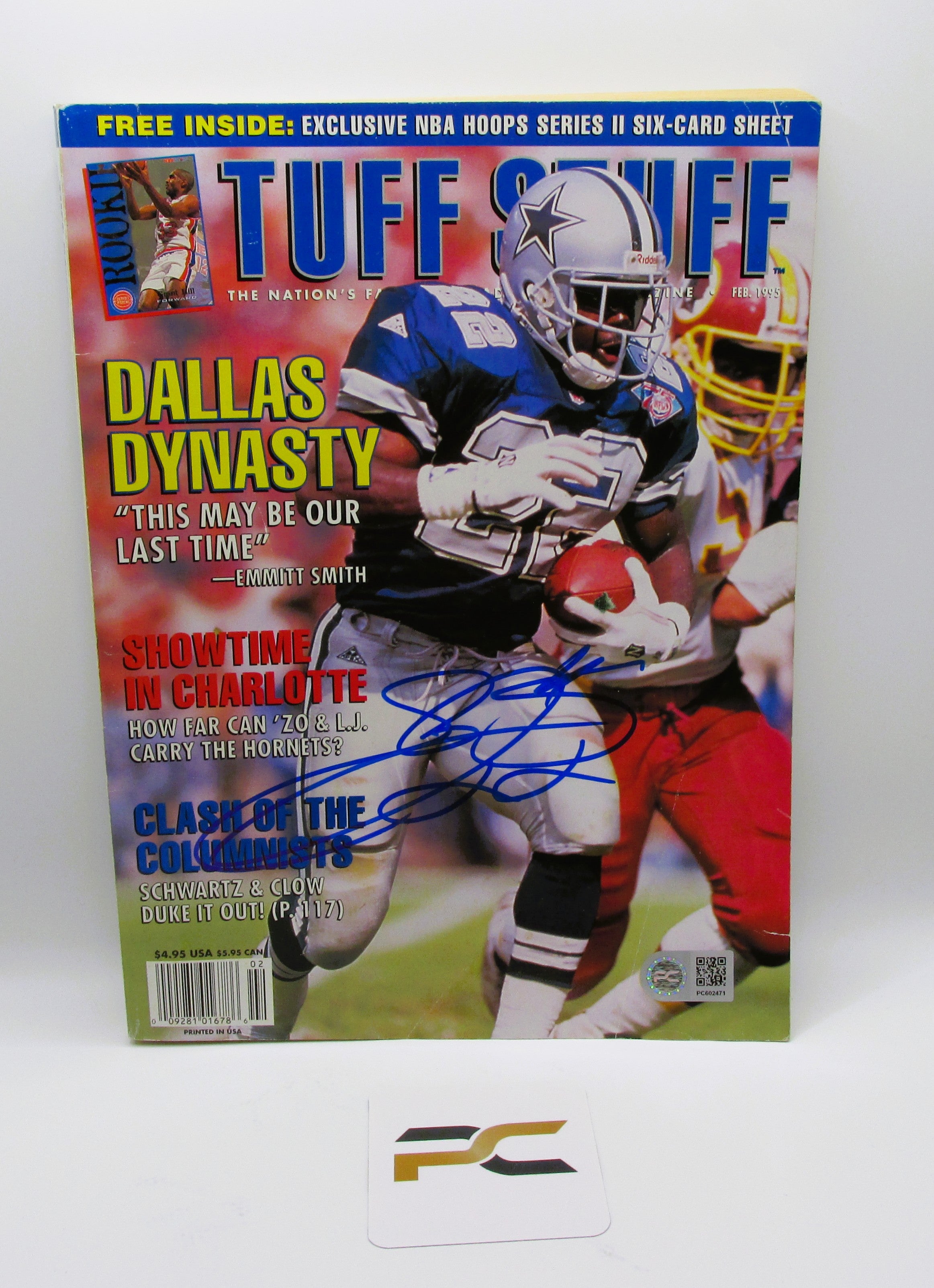 Emmitt Smith Signed Tuff Stuff Magazine With COA (PC602471) (Cowboys)