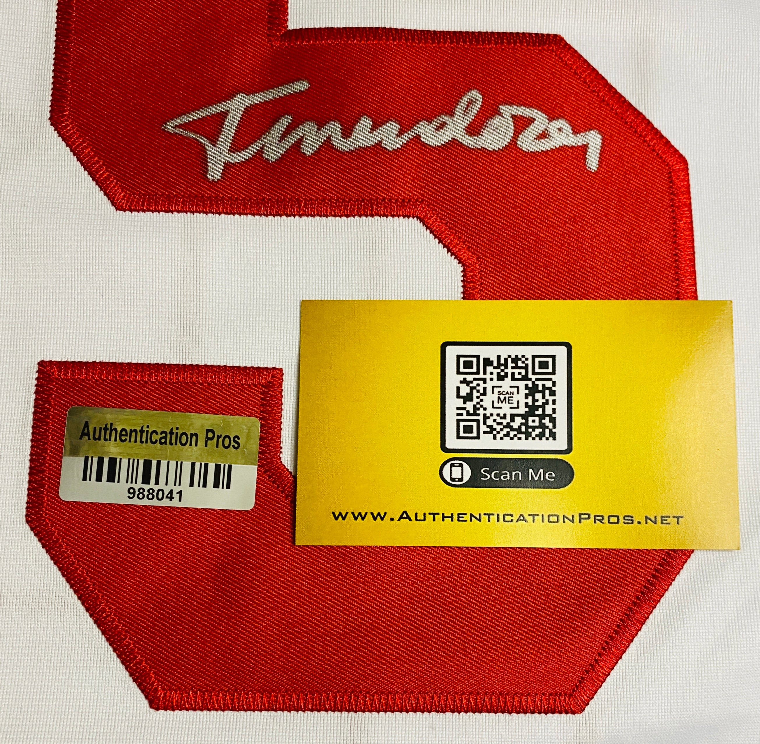 Fernando Mendoza Signed Jersey With COA (988041) (Hoosiers, Raiders)