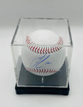 Francisco Lindor Signed Baseball In Case With COA (984474) (Mets)