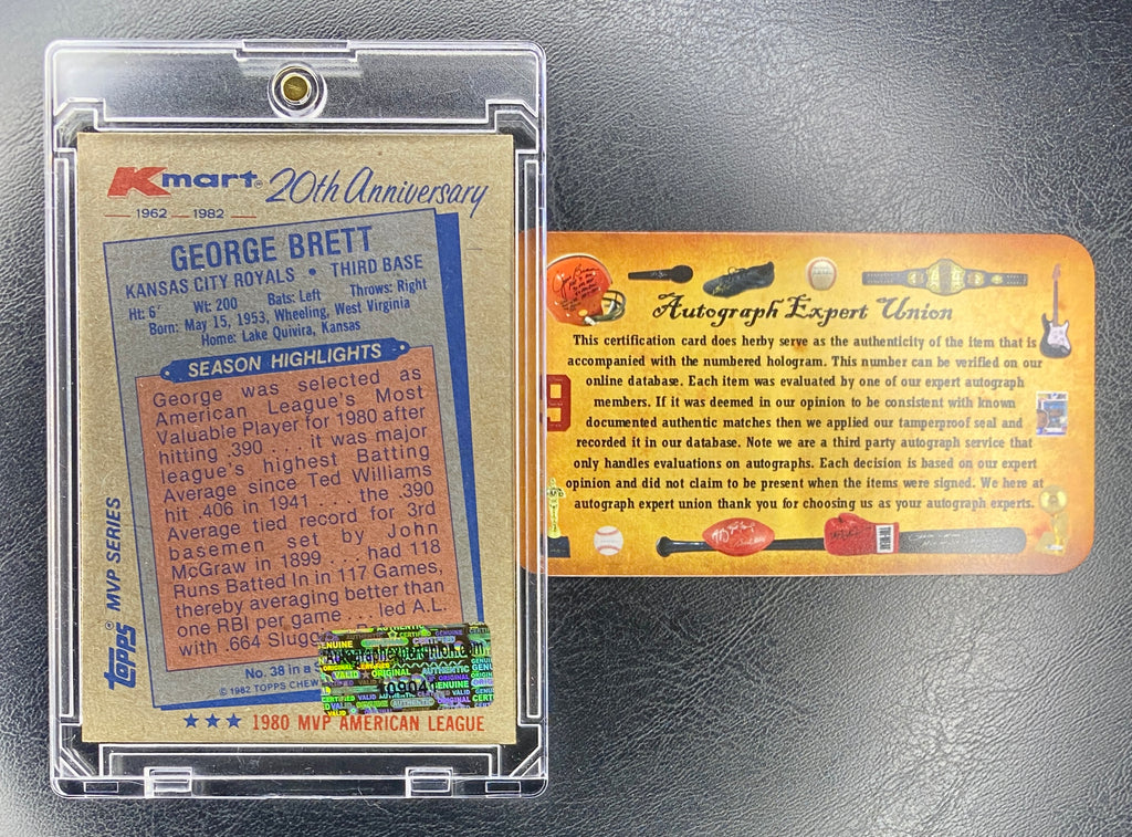 George Brett Signed Card With COA (109041) (Royals)