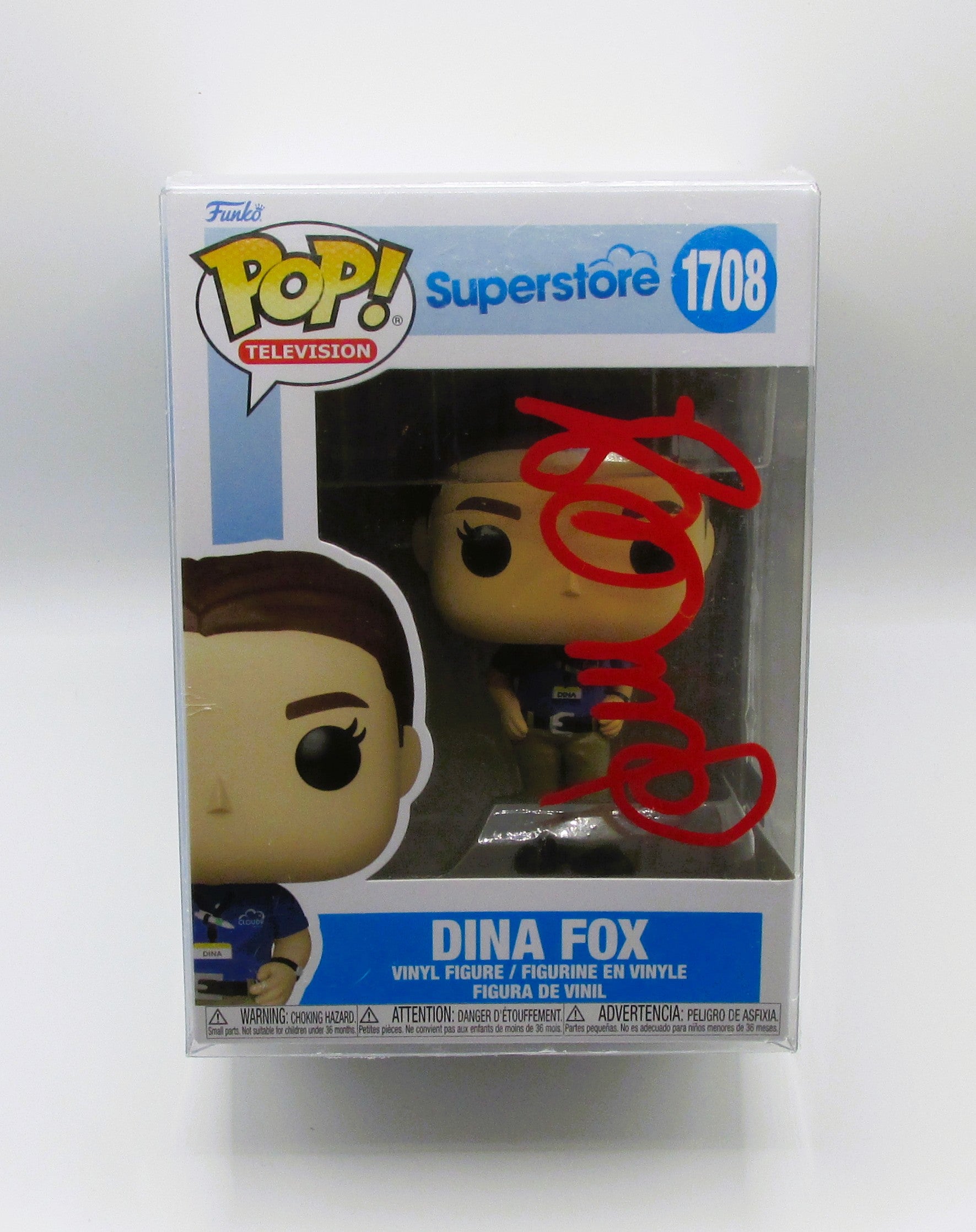 Dina Fox (Lauren Ash) Signed Funko In Case With COA (151770) (Superstore)