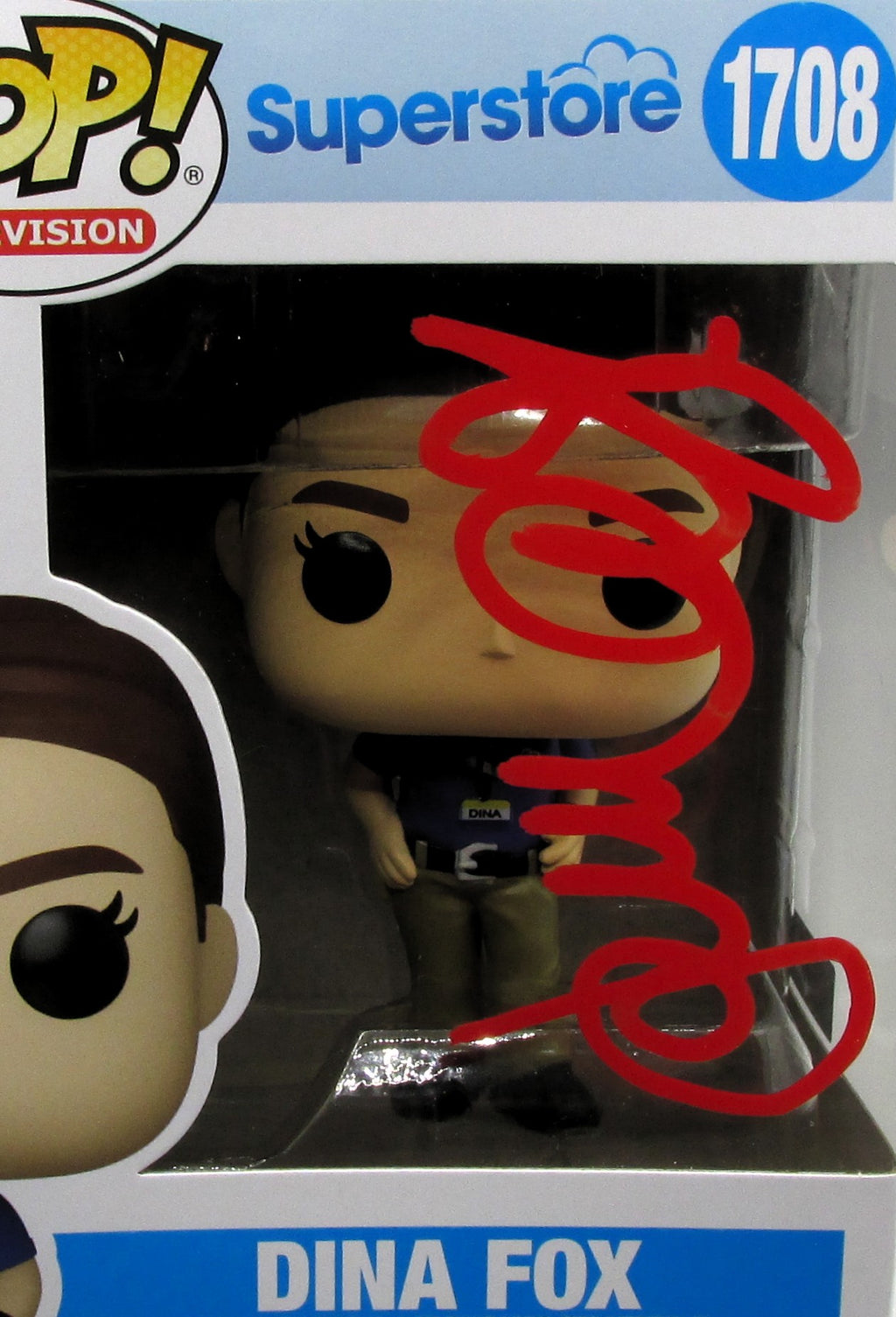 Dina Fox (Lauren Ash) Signed Funko In Case With COA (151770) (Superstore)
