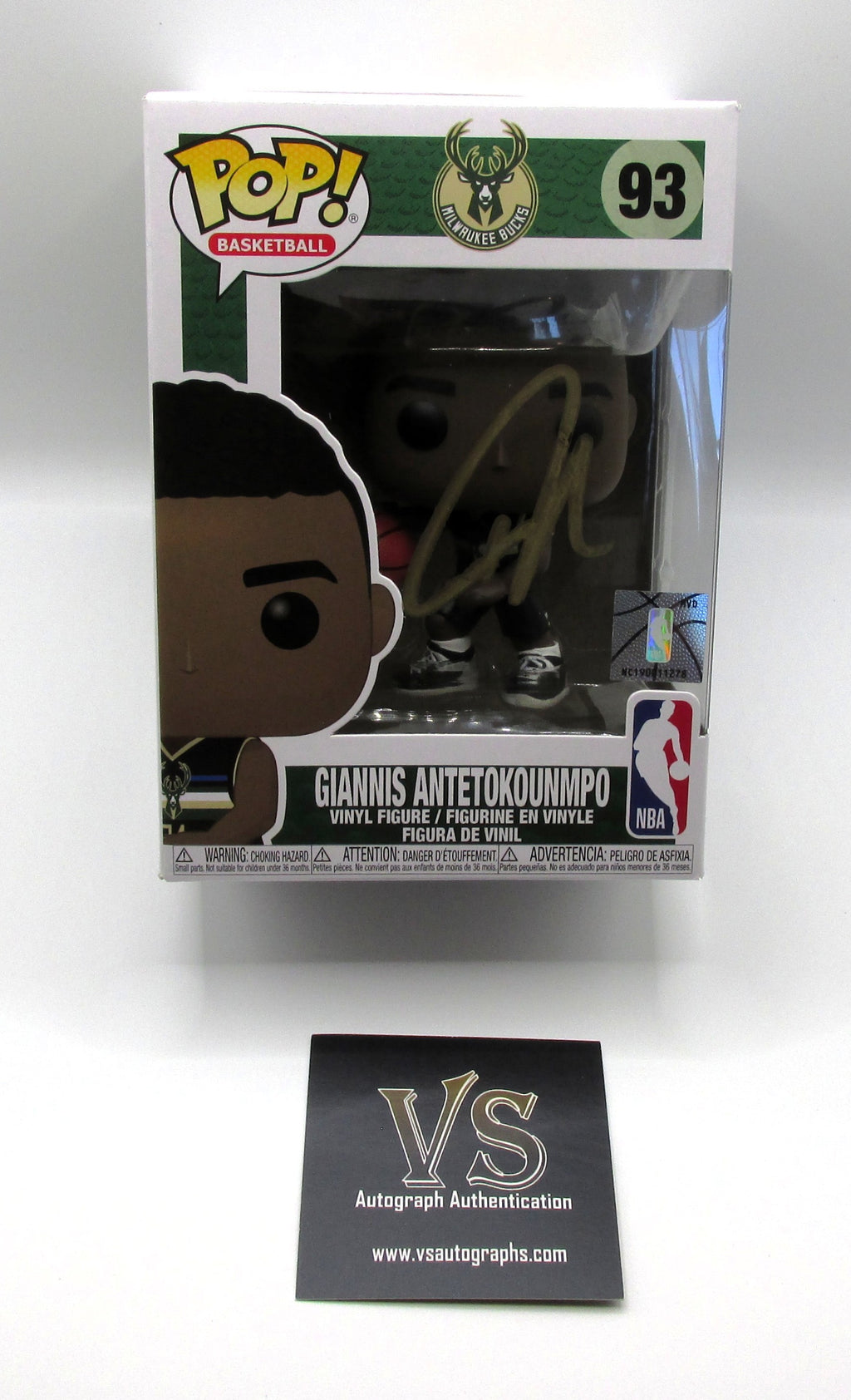 Giannis Antetokounmpo Signed Funko With COA (A43934) (Bucks)