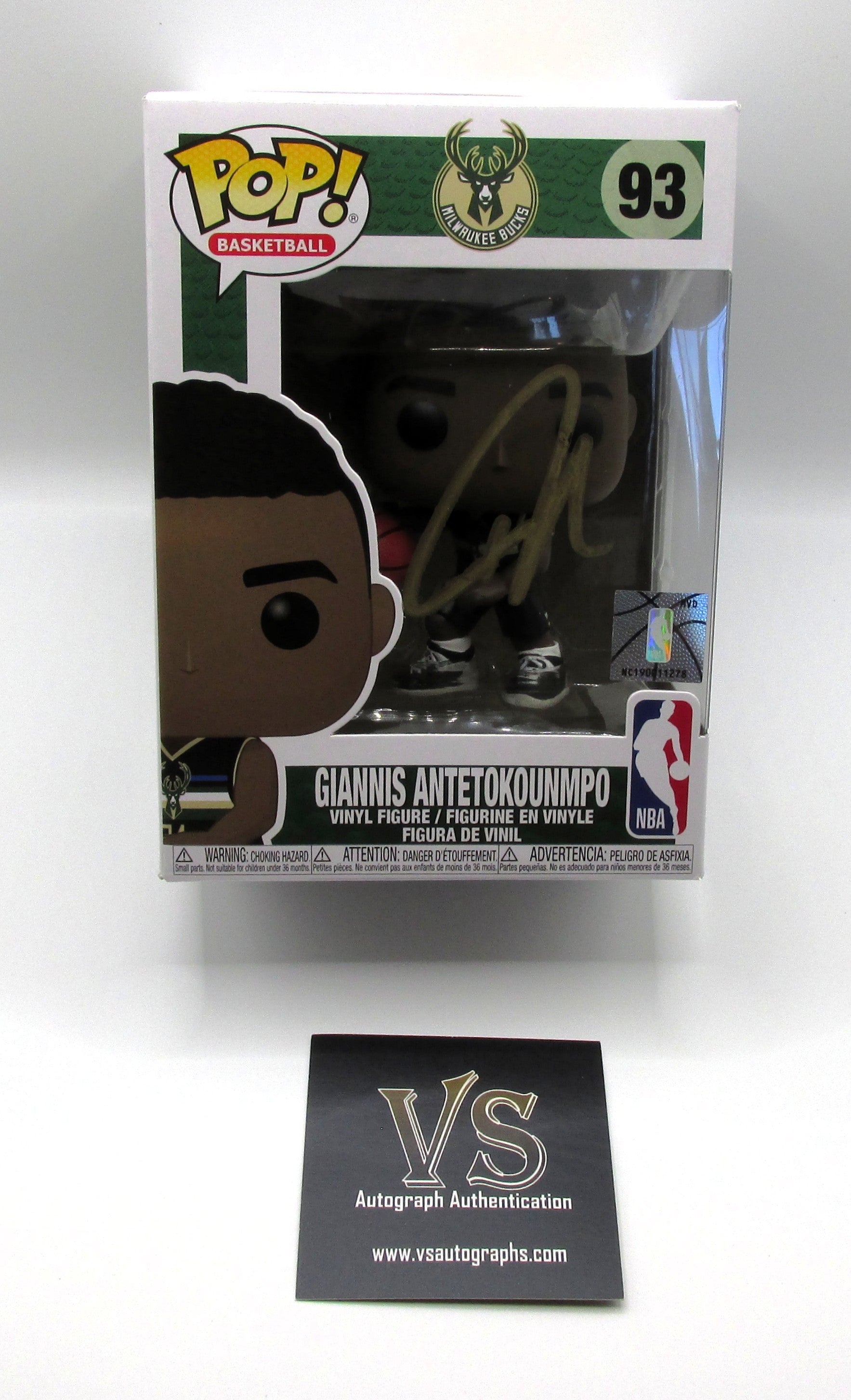 Giannis Antetokounmpo Signed Funko With COA (A43934) (Bucks)