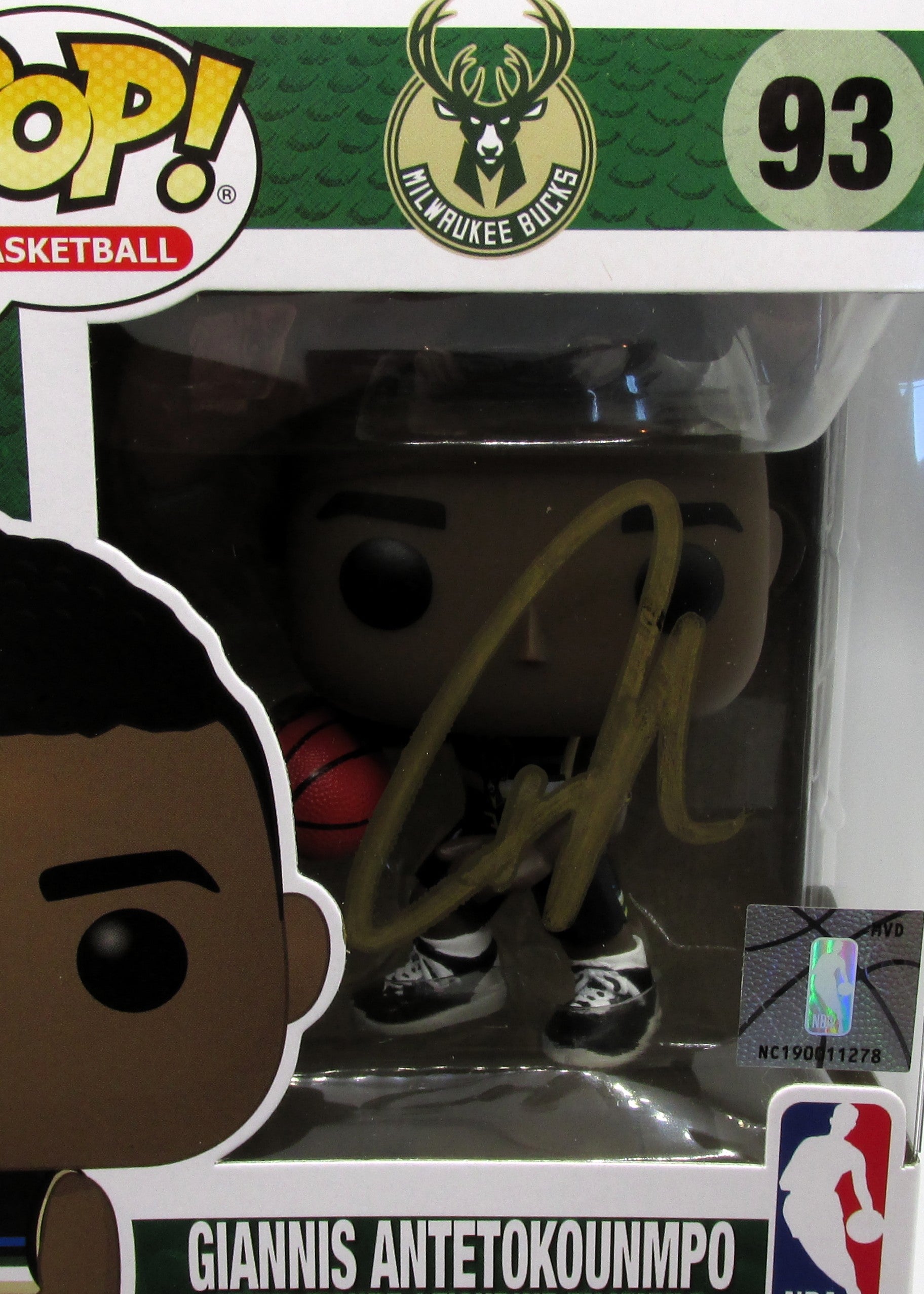 Giannis Antetokounmpo Signed Funko With COA (A43934) (Bucks)