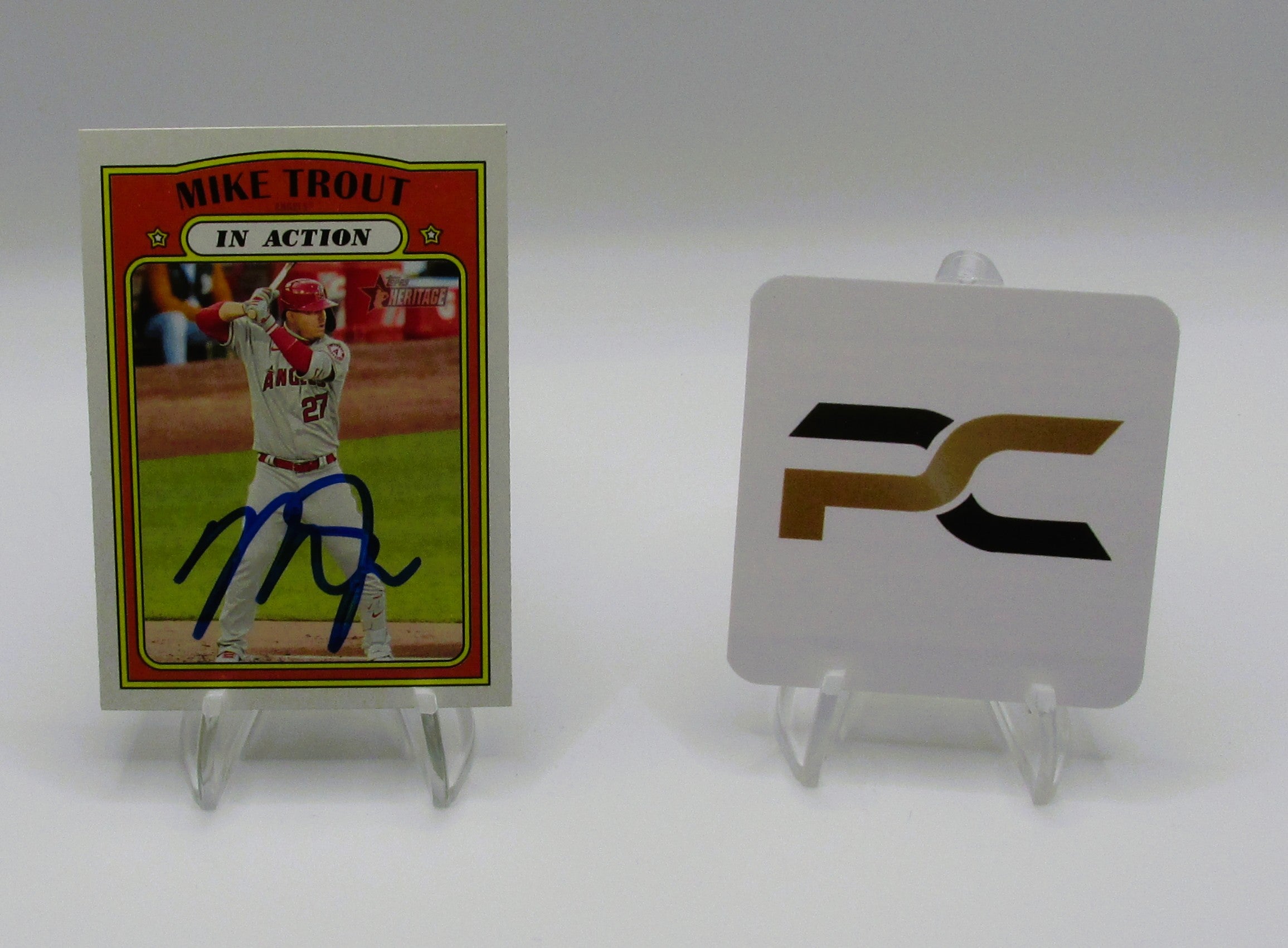 Mike Trout Signed Card With COA (PC482578) (Angels)