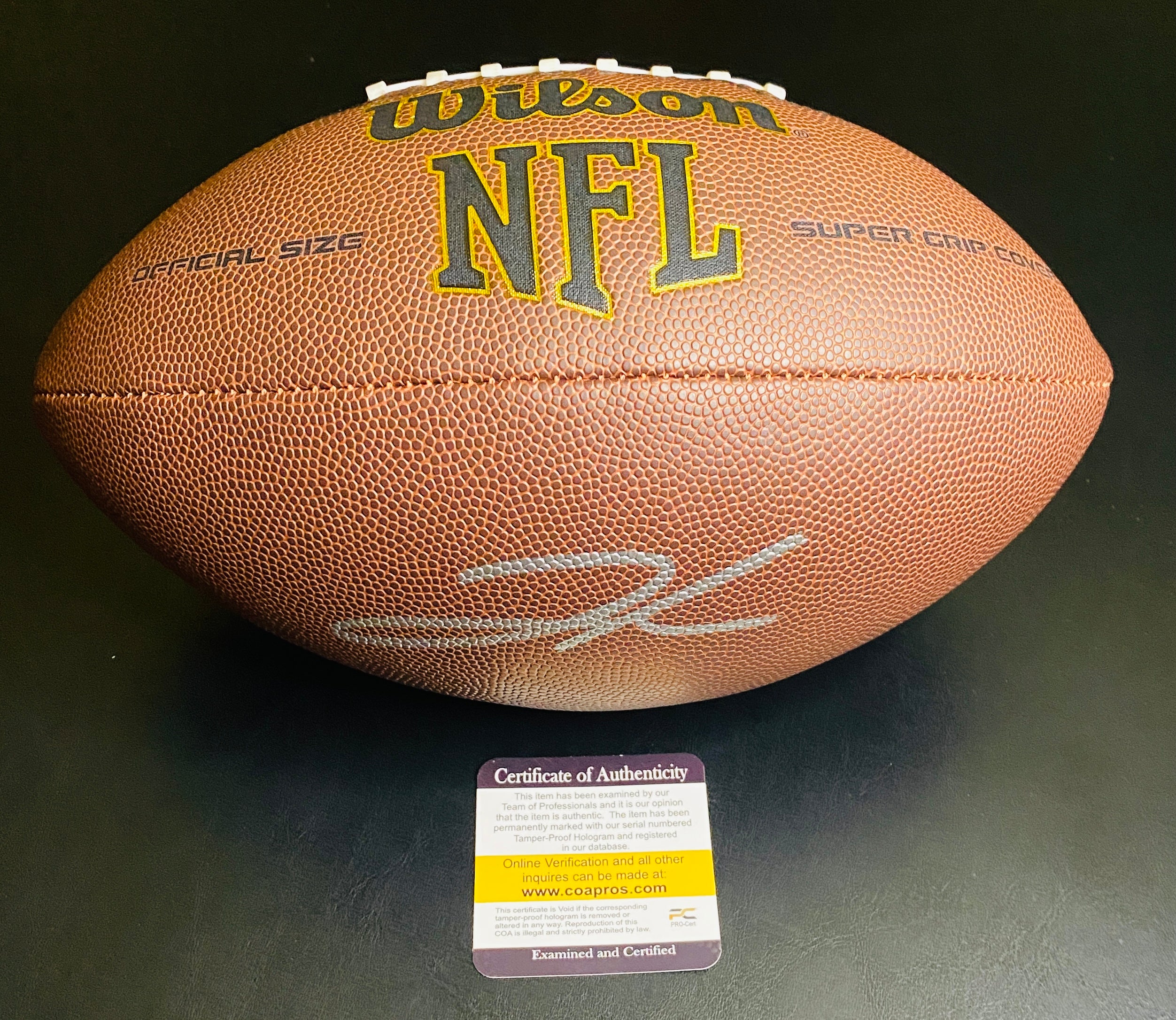 Jahmyr Gibbs Signed Football With COA (PC605998) (Lions)