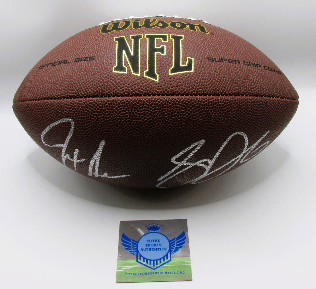 Jaxon Smith-Njigba AND Sam Darnold Signed Football With COA (3200766) (Seahawks)