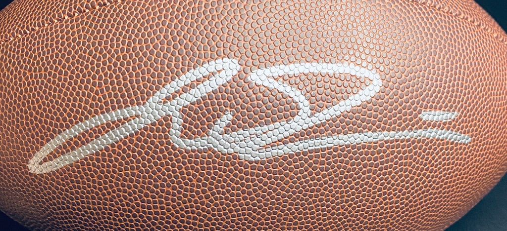 Jaxson Dart Signed Football With COA (PC602738) (Giants)