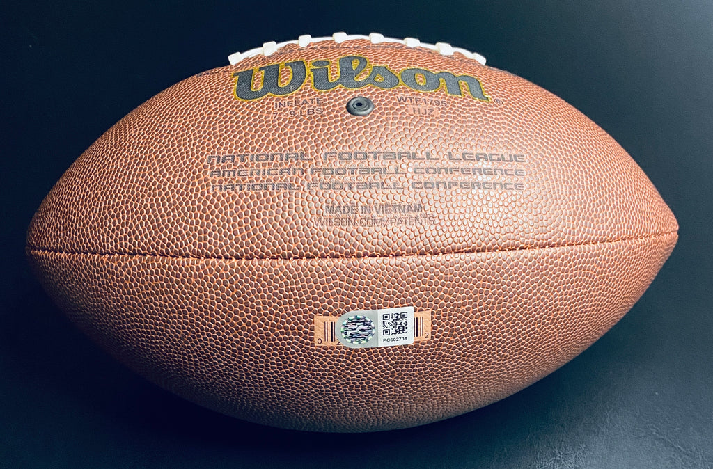 Jaxson Dart Signed Football With COA (PC602738) (Giants)