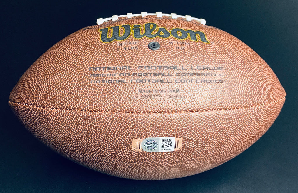 Jaxson Dart Signed Football With COA (PC602743) (Giants)