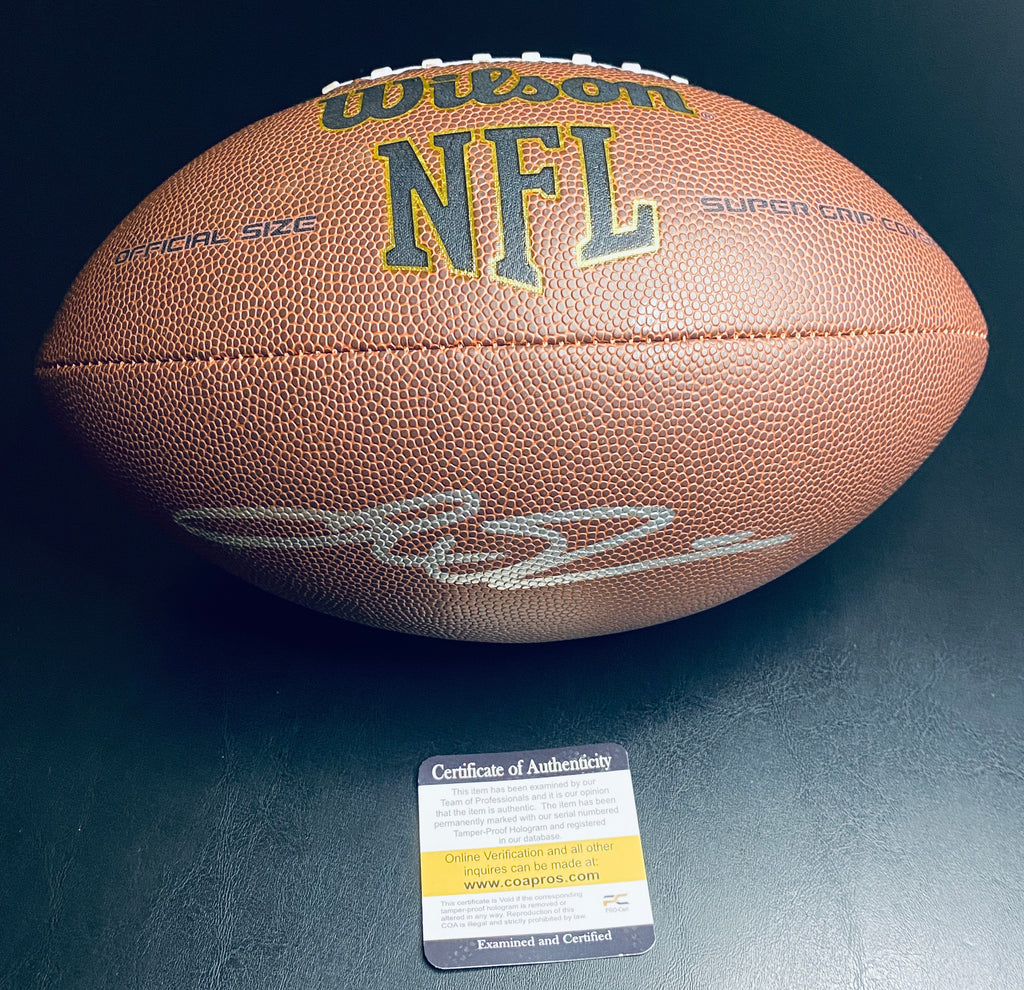 Jaxson Dart Signed Football With COA (PC602786) (Giants)