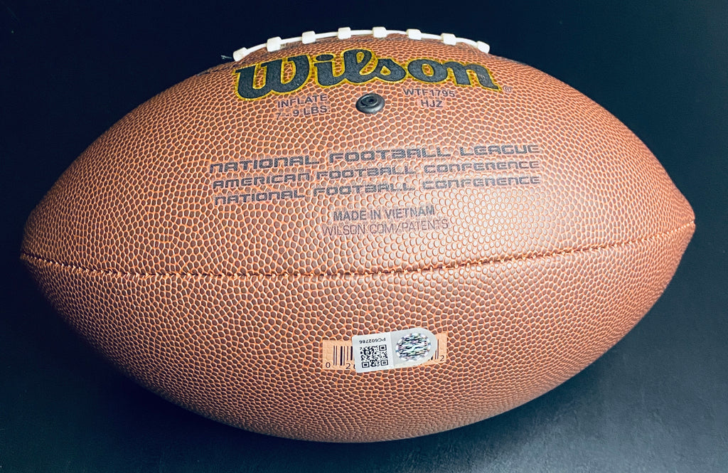 Jaxson Dart Signed Football With COA (PC602786) (Giants)