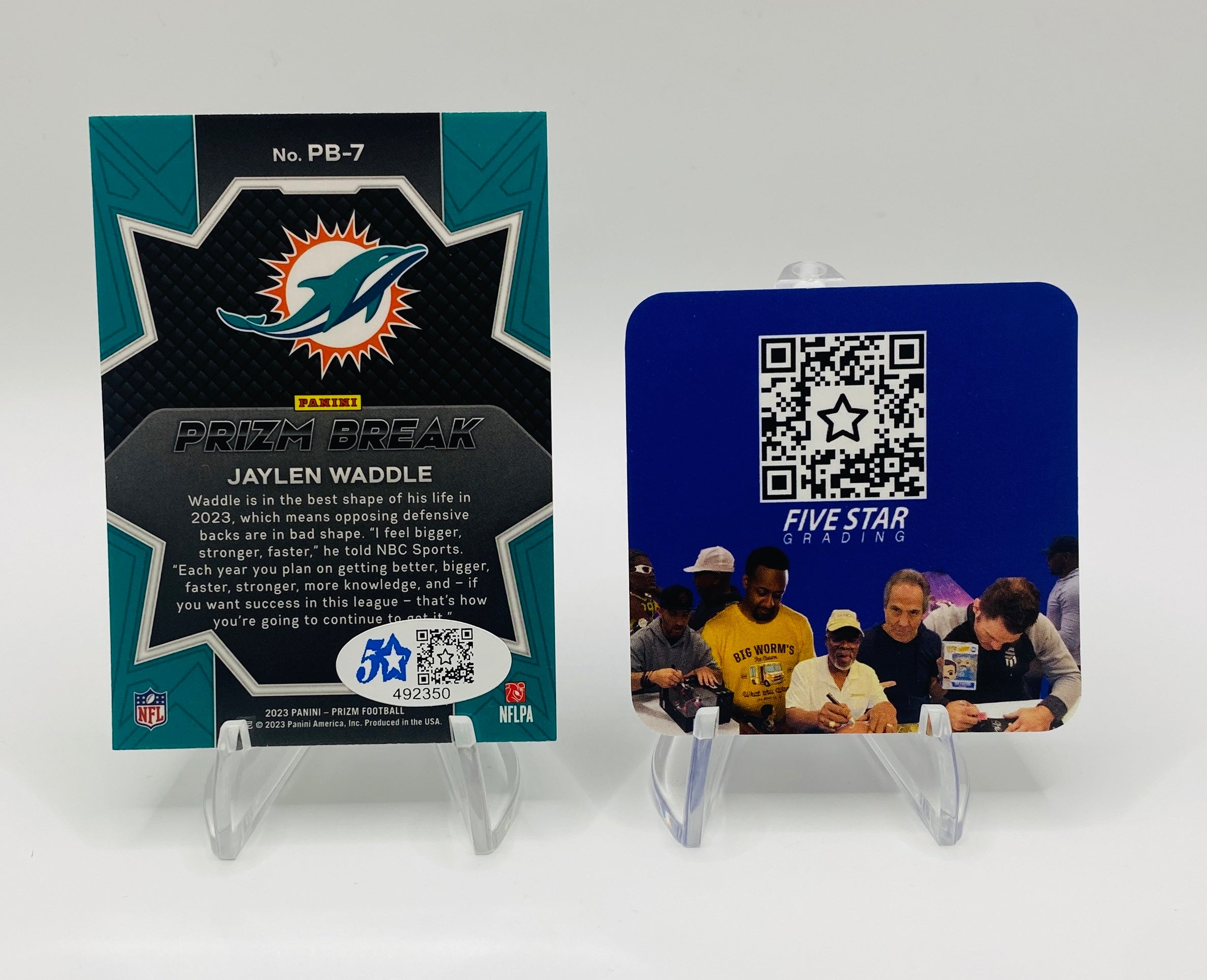 Jaylen Waddle Signed Card With COA (492350) (Dolphins)