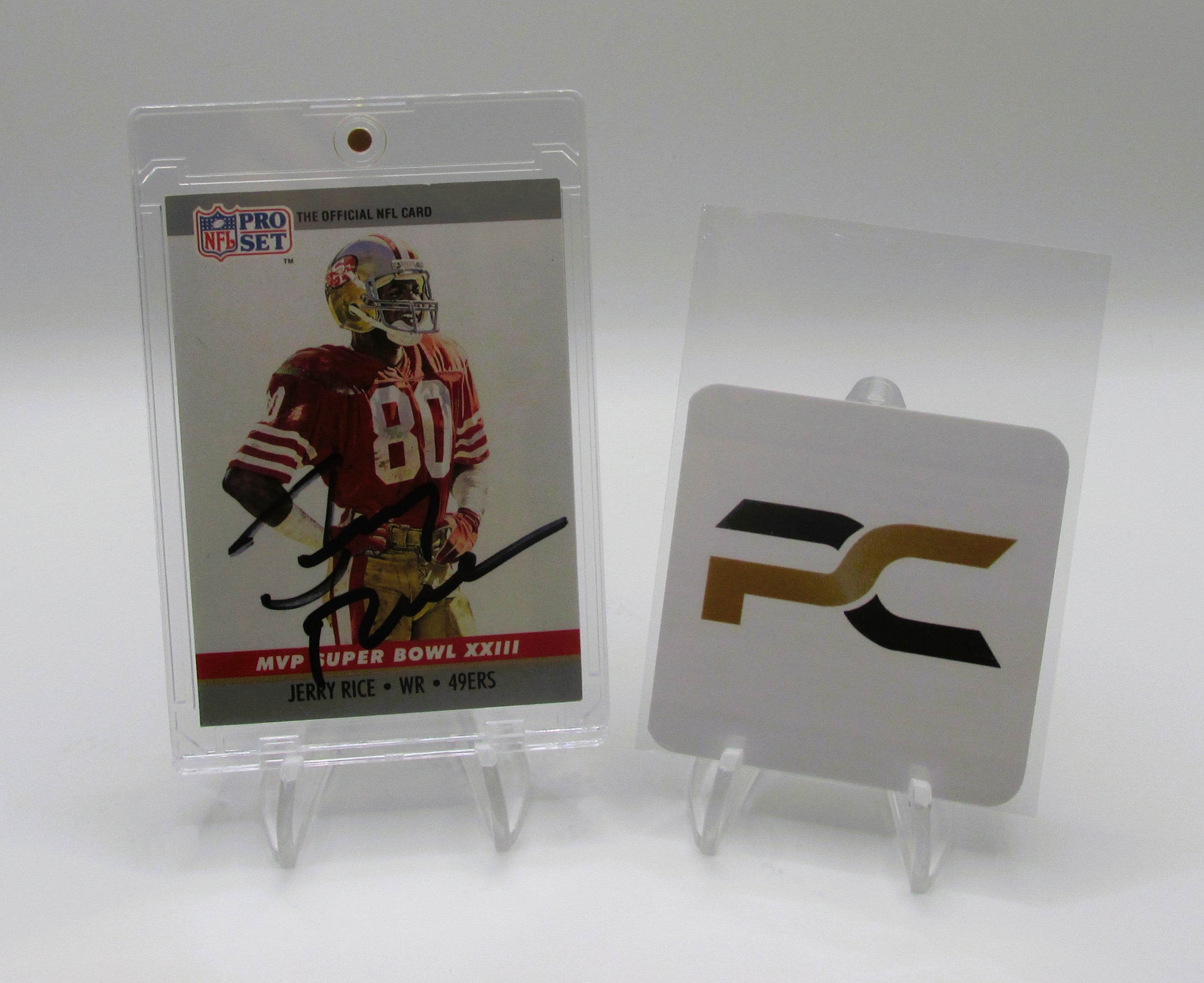 Jerry Rice Signed Card With COA (PC484947) (49ers)