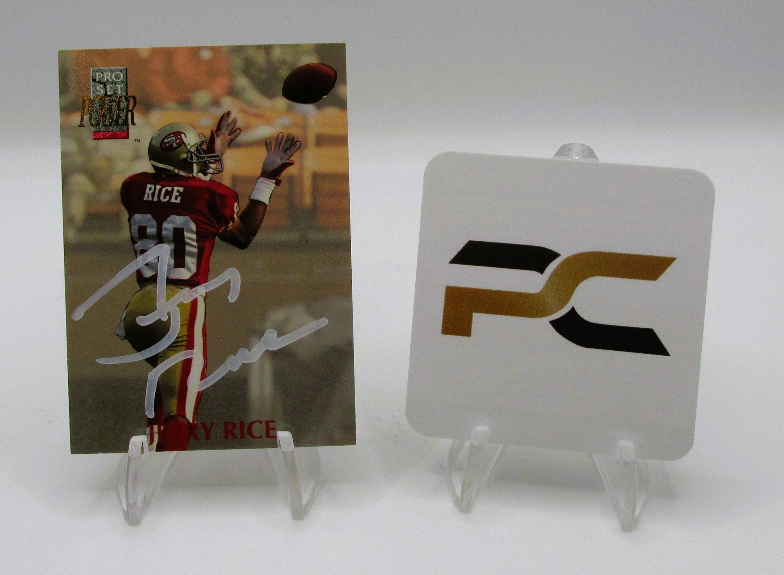 Jerry Rice Signed Card With COA (PC484949) (49ers)