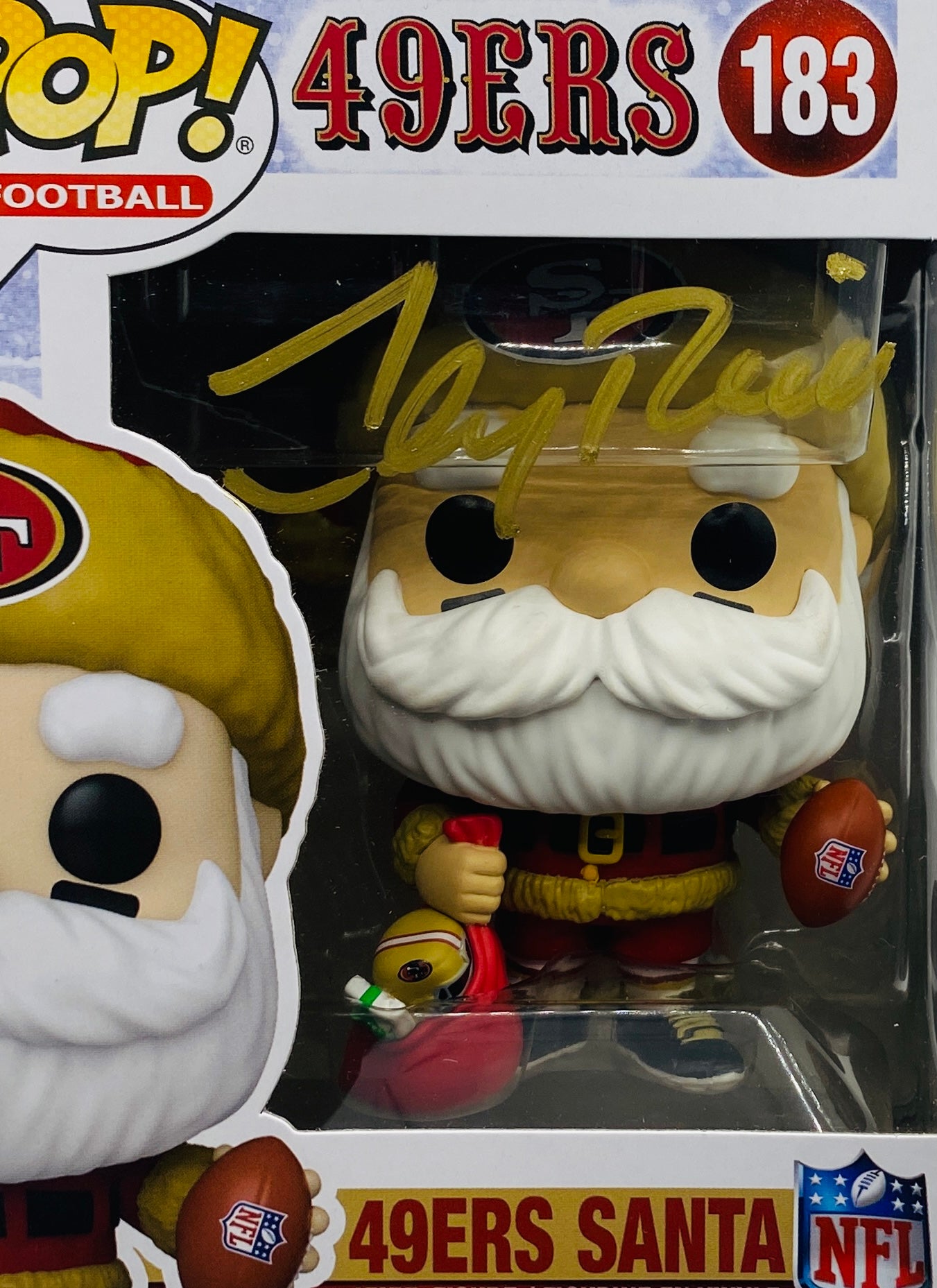 Jerry Rice Signed Funko In Case With COA (130693) (49ers)