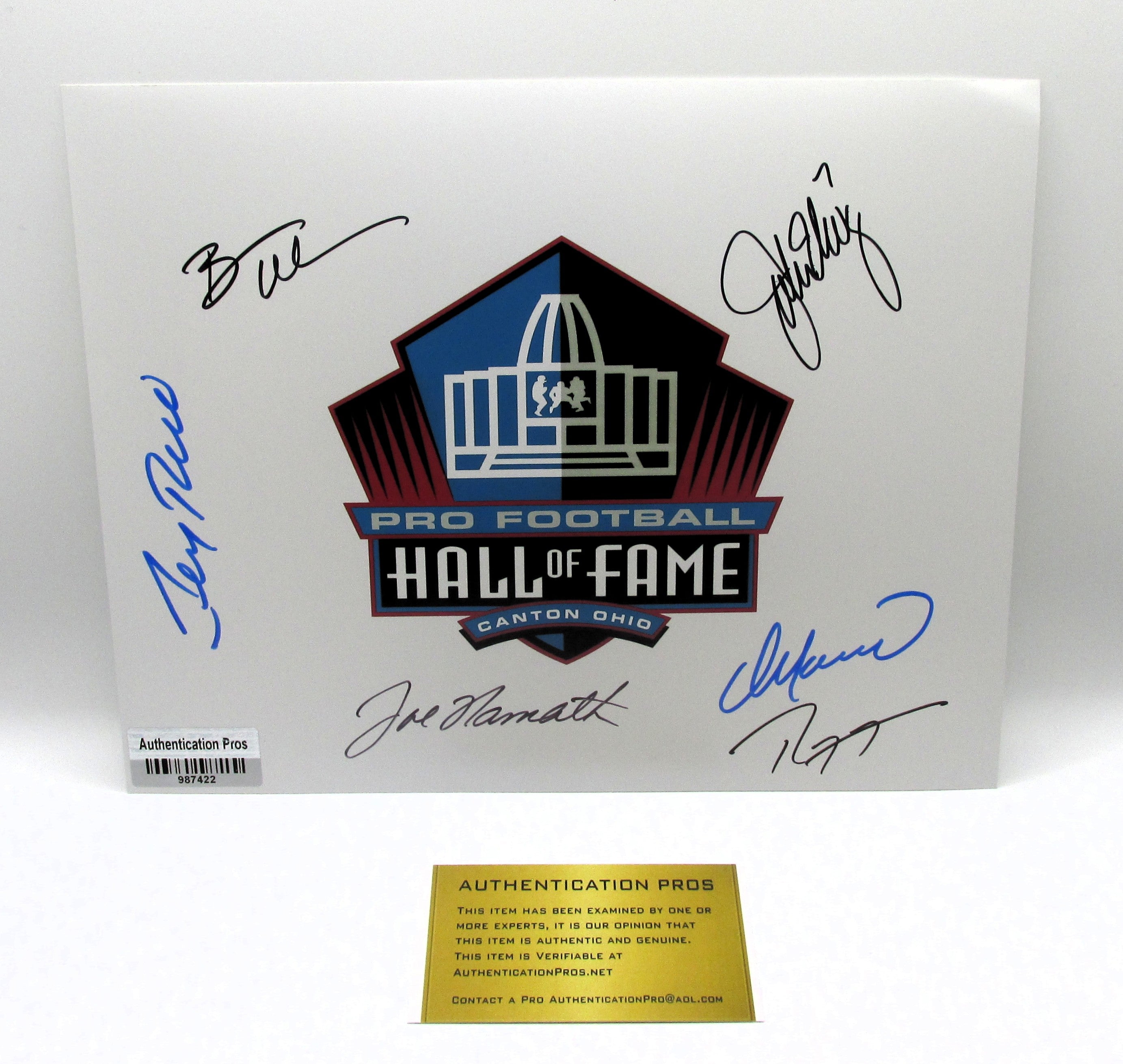 Jerry Rice, John Elway, Dan Marino etc. Signed 8x10 Photo With COA - BENT