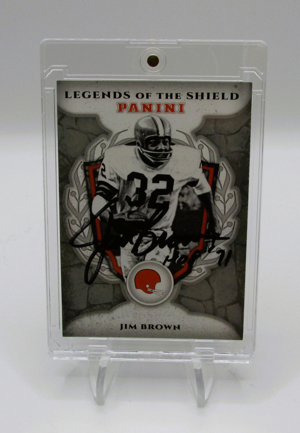 Jim Brown Signed Card With HOF '71 Inscription And COA (PC484973) (Browns)