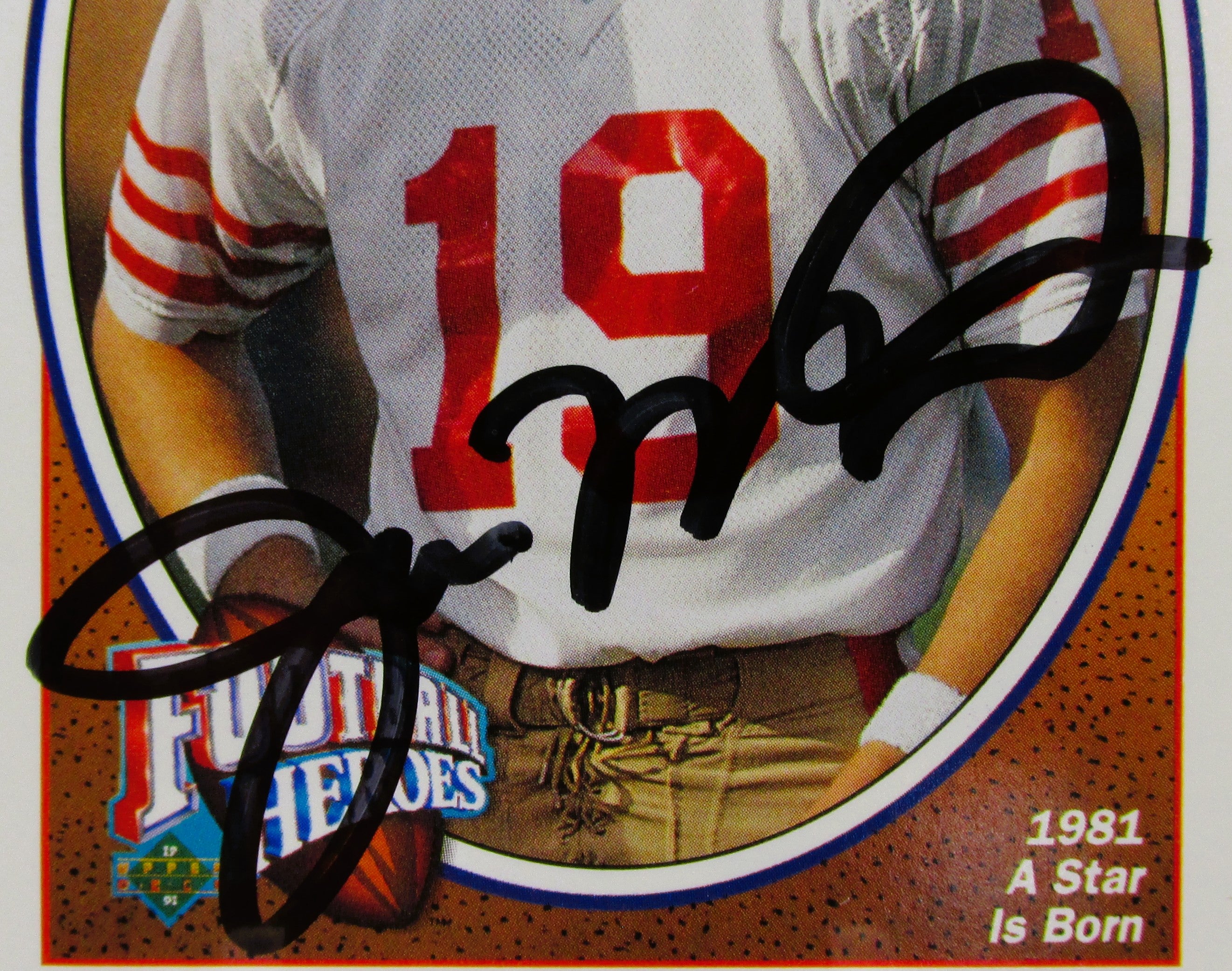 Joe Montana Signed Card With COA (PC484986) (49ers)