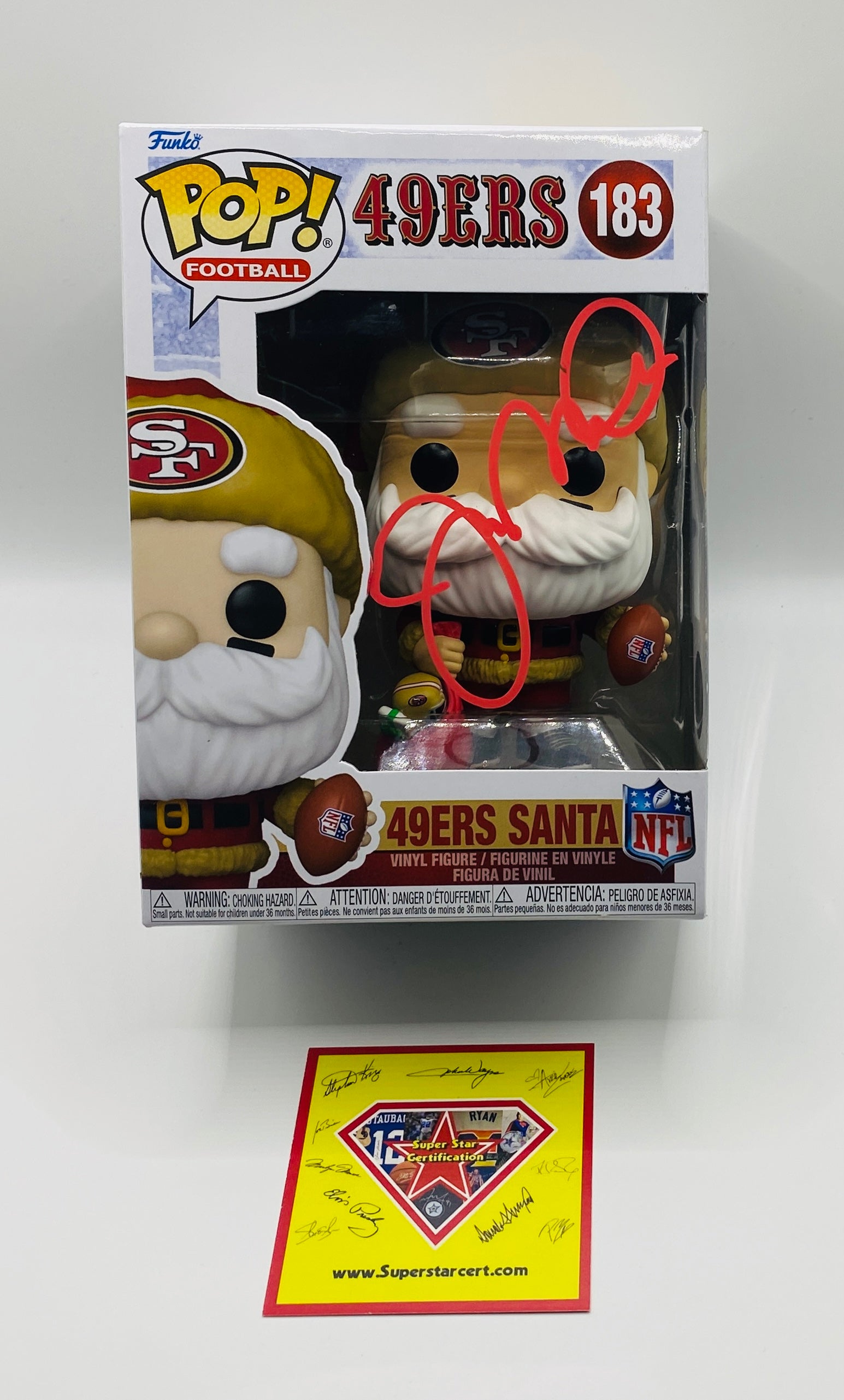 Joe Montana Signed Funko In Case With COA (130717) (49ers)
