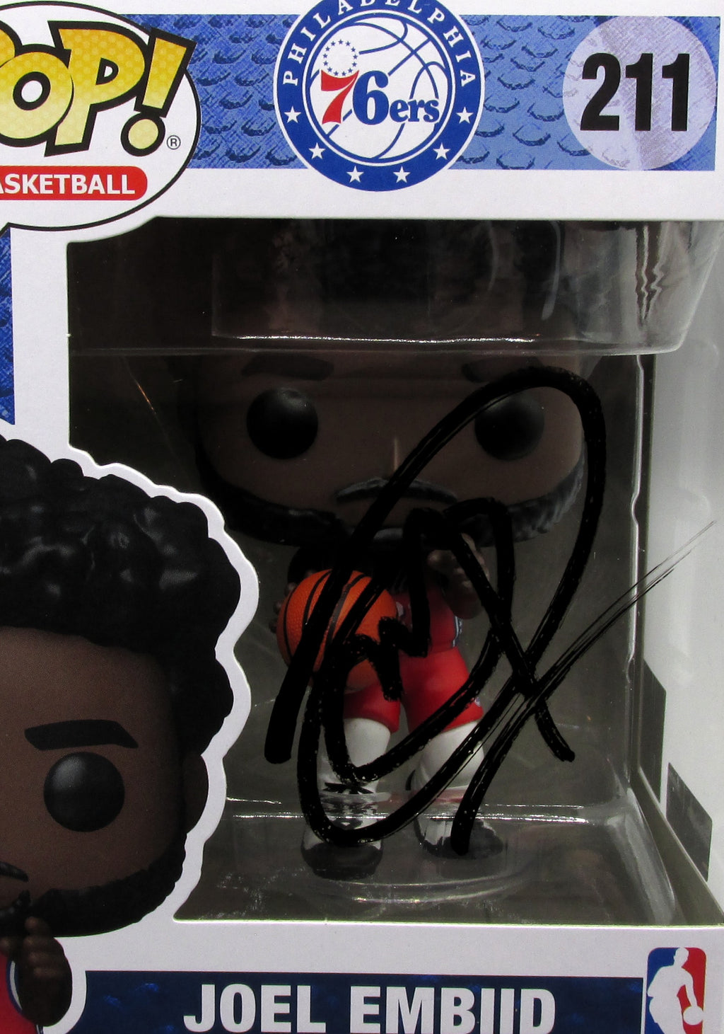 Joel Embiid Signed Funko In Case With COA (152244) (76ers)