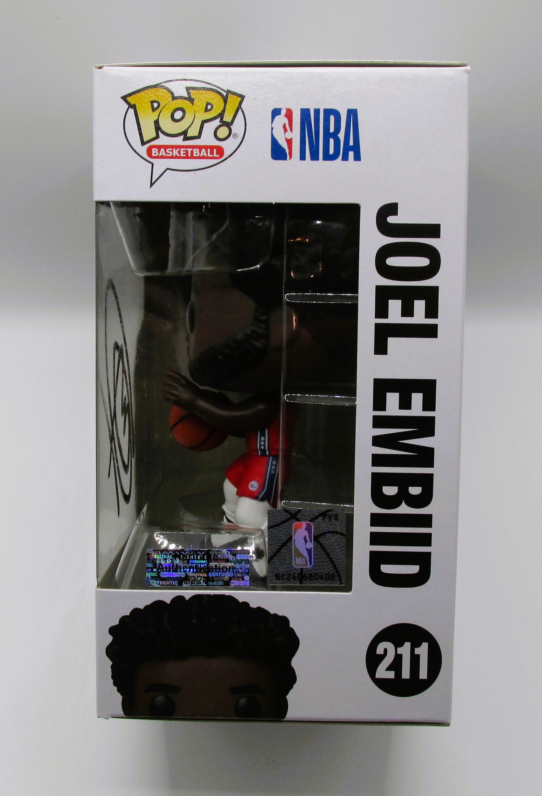 Joel Embiid Signed Funko In Case With COA (152244) (76ers)