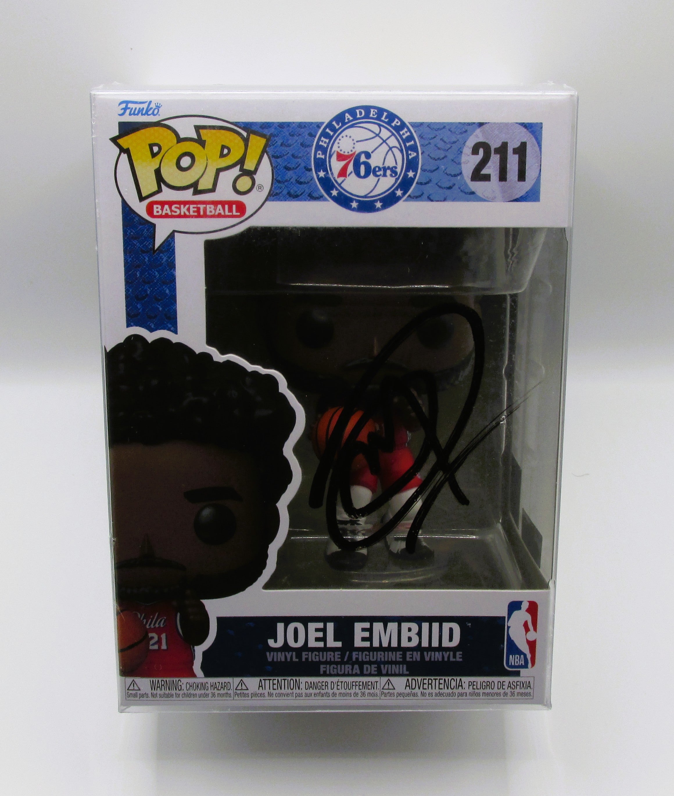 Joel Embiid Signed Funko In Case With COA (152244) (76ers)