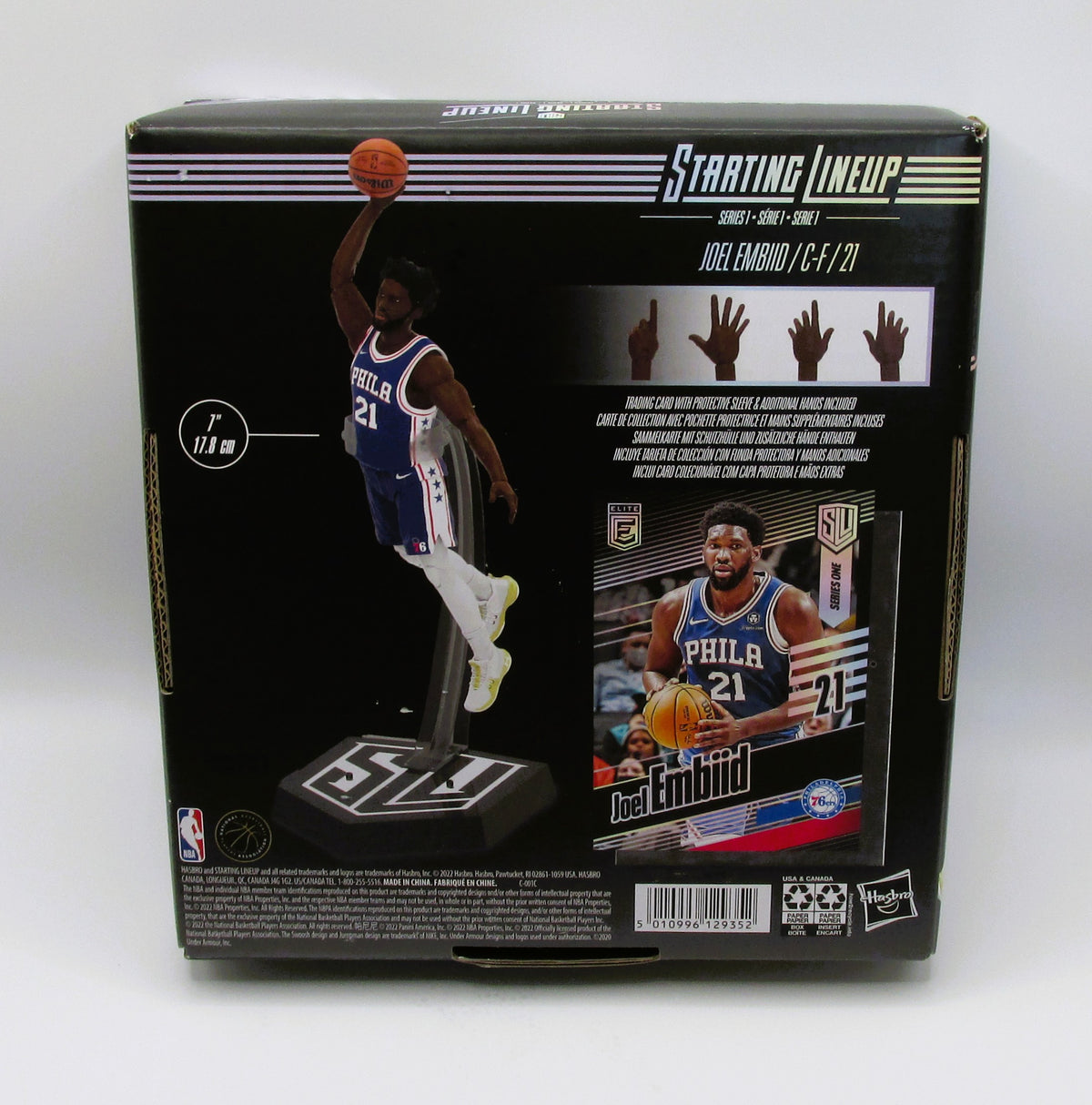 Joel Embiid Signed Starting Lineup Box With COA (PC488182) (76ers)
