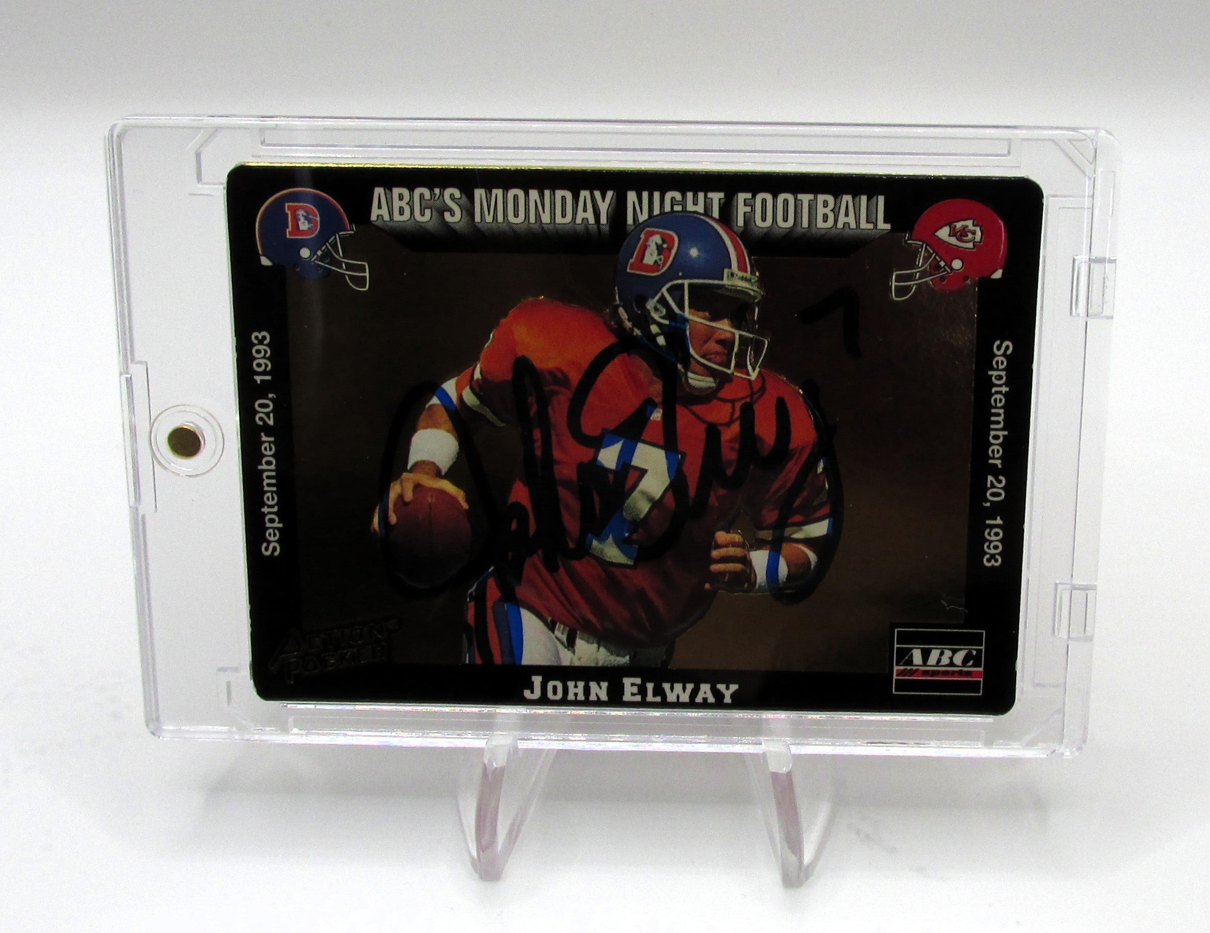 John Elway Signed Card With COA (PC484908) (Broncos)