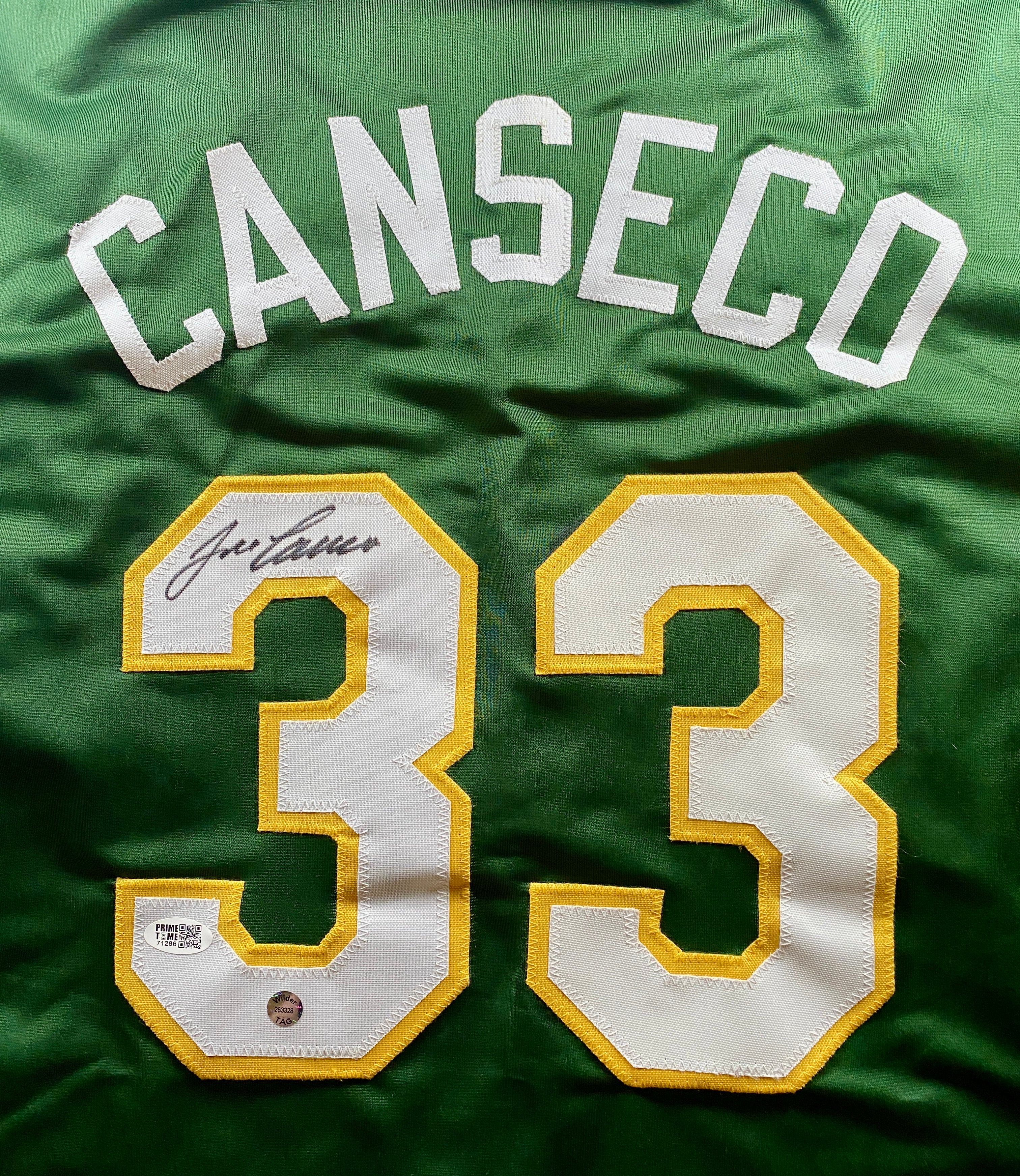 Jose Canseco Signed Jersey With COA (71286, 263328) (A's, Athletics)