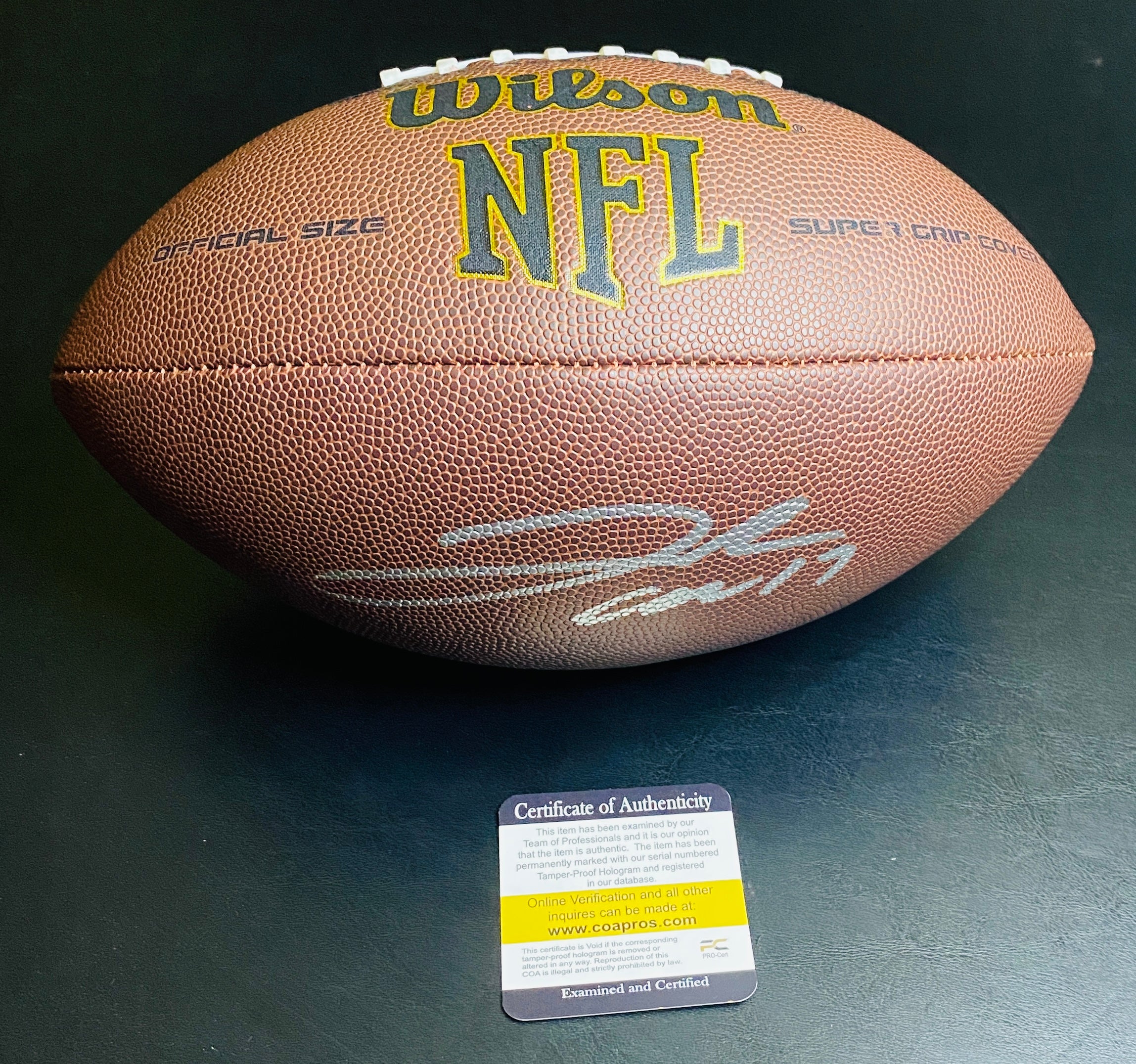 Josh Allen Signed Football With COA (PC605889) (Bills)