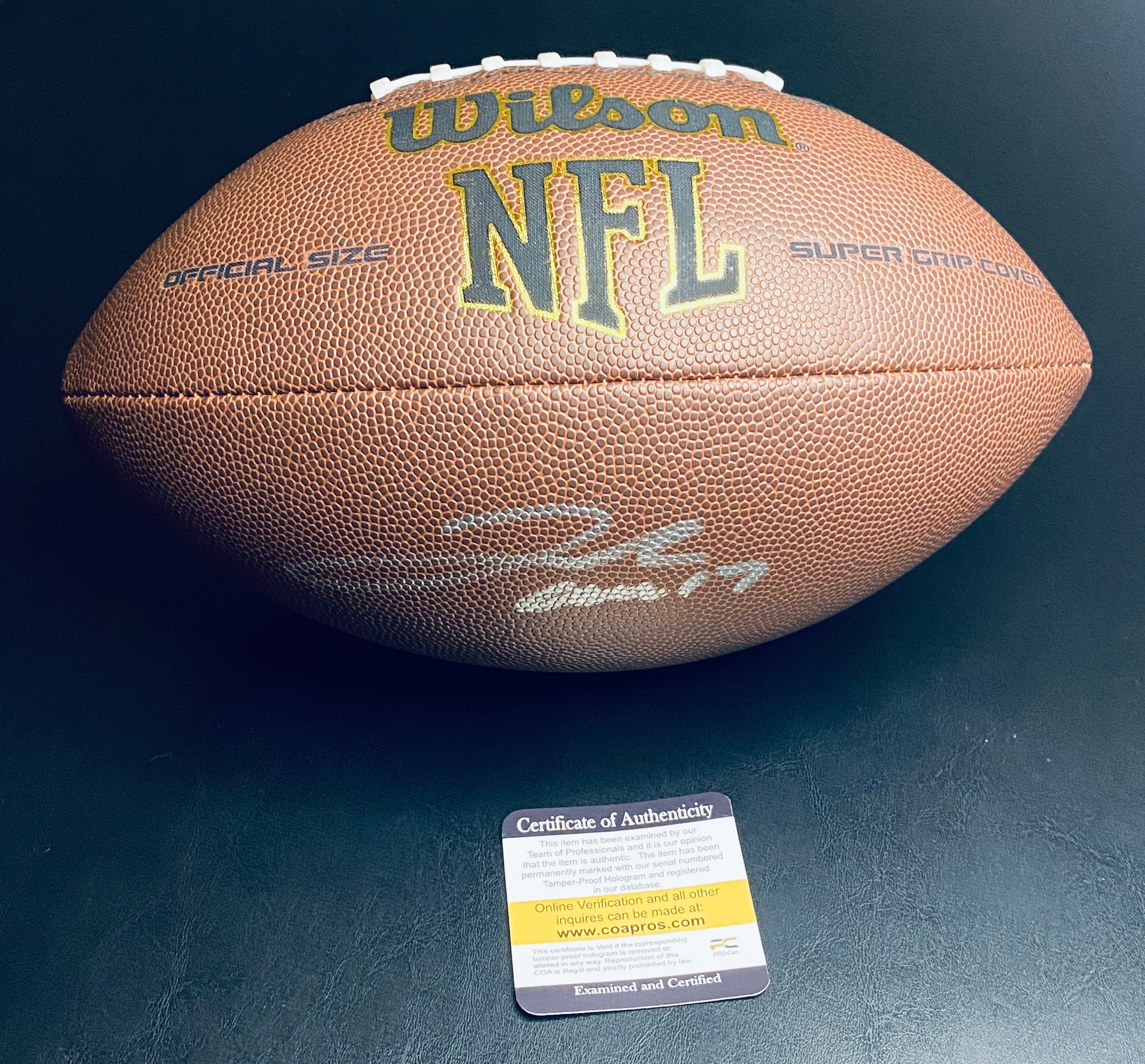 Josh Allen Signed Football With COA (PC605917) (Bills)