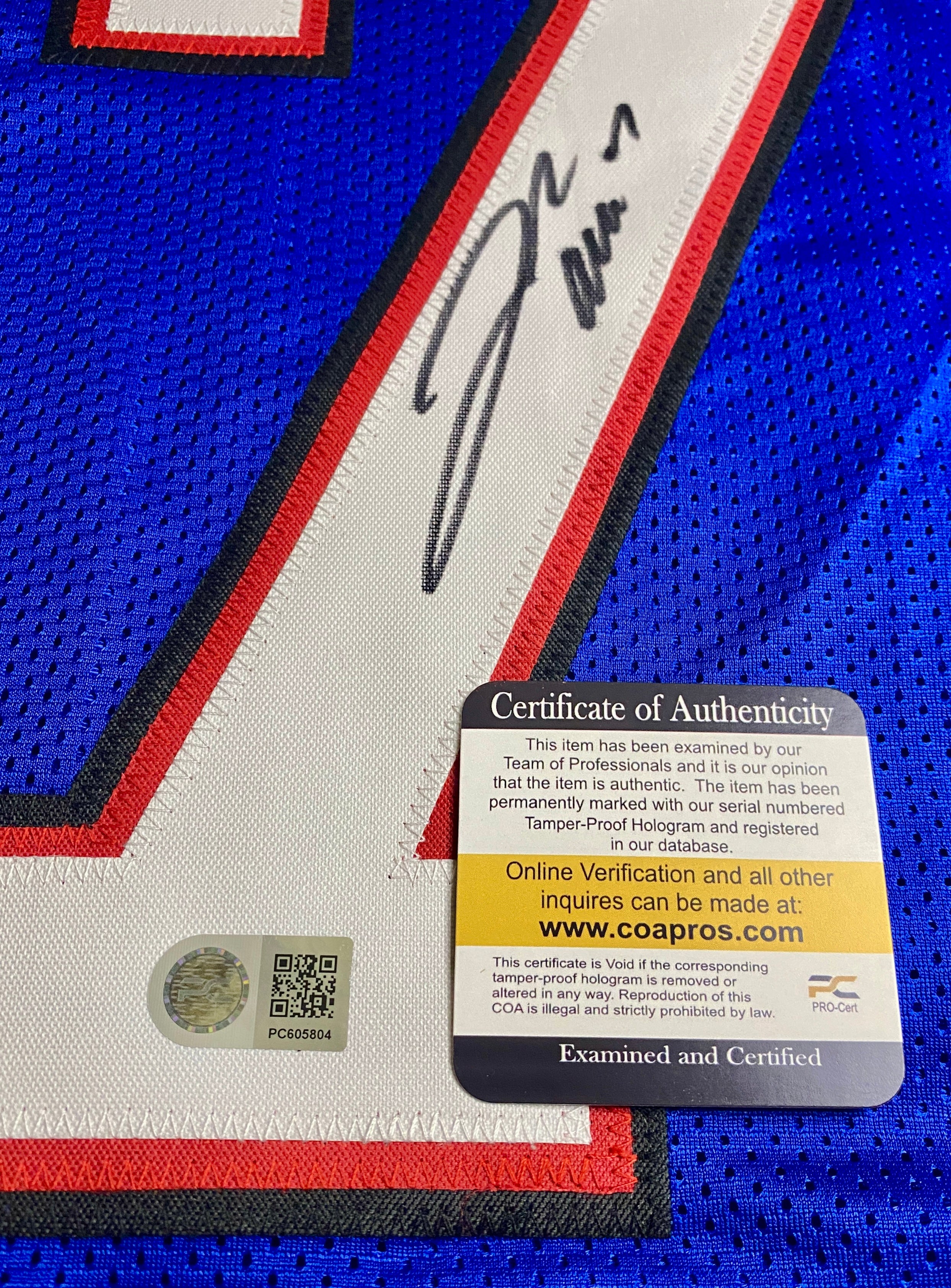 Josh Allen Signed Jersey With COA (PC605804) (Bills)