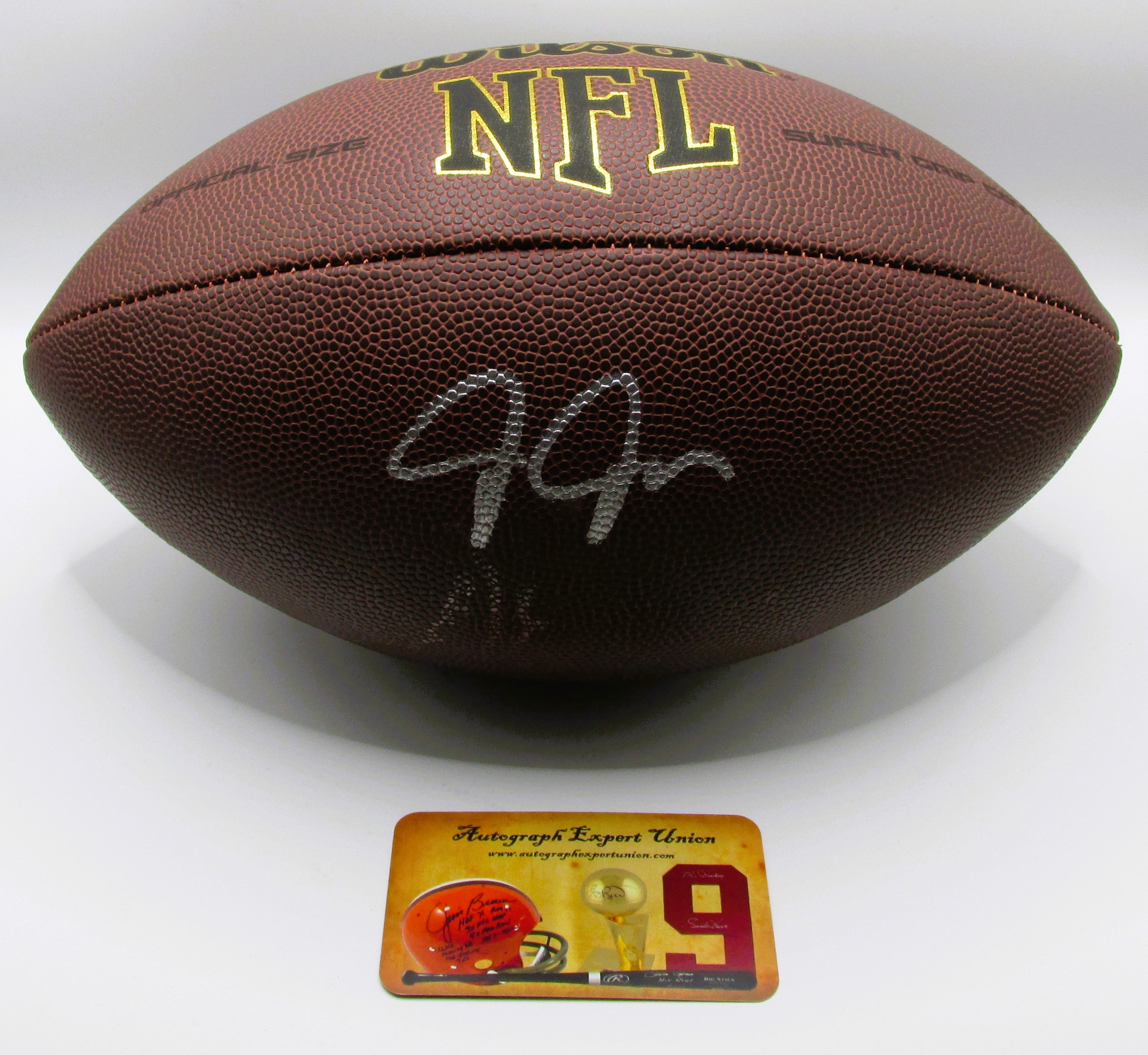 Justin Jefferson Signed Football With COA (120345) (Vikings)