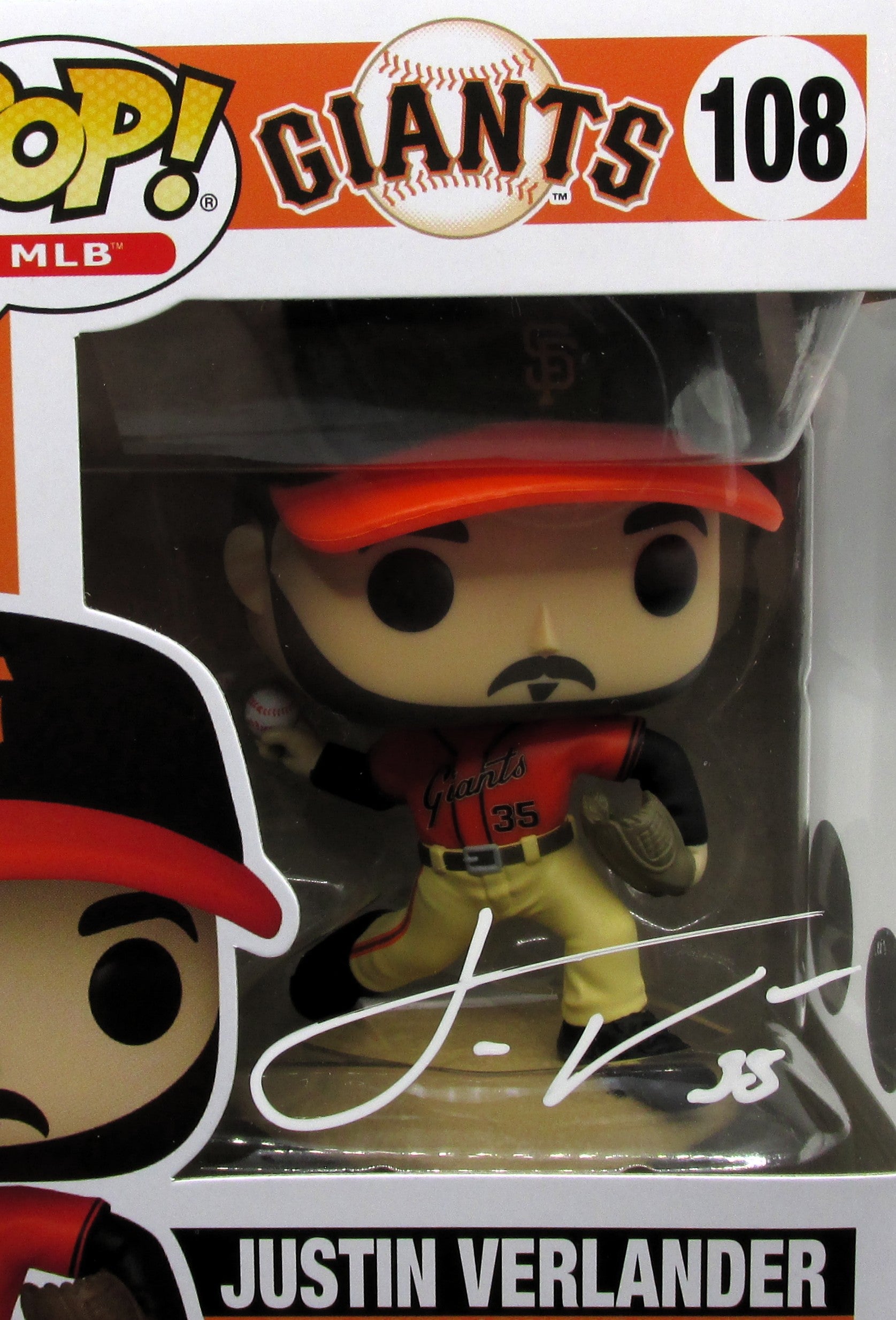 Justin Verlander Signed Funko In Case With COA (140212) (Giants)