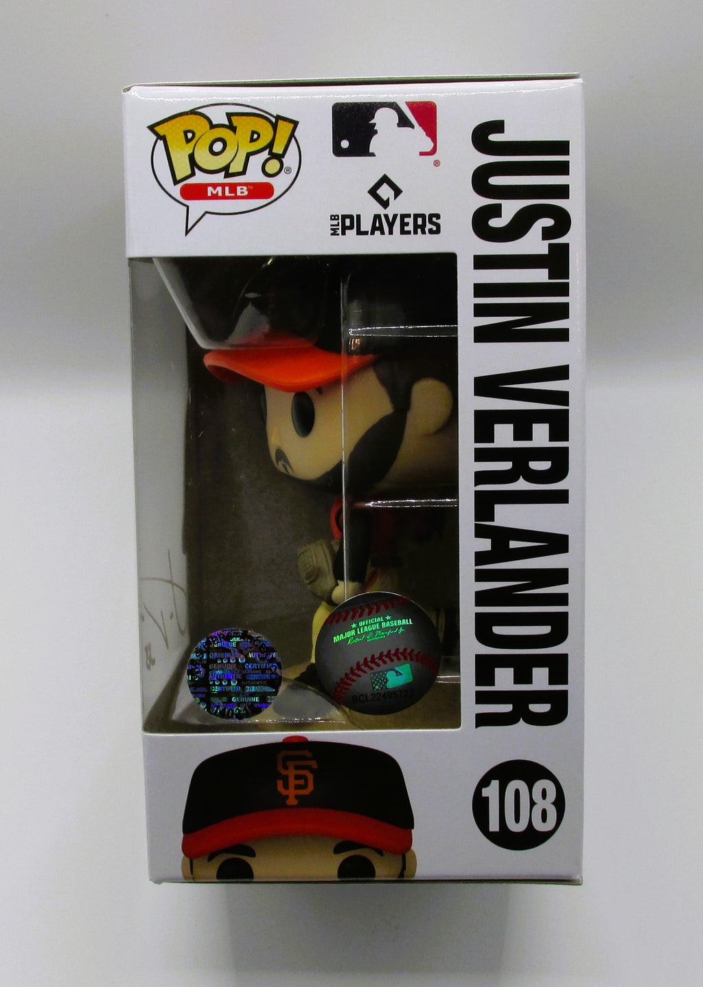 Justin Verlander Signed Funko In Case With COA (140212) (Giants)