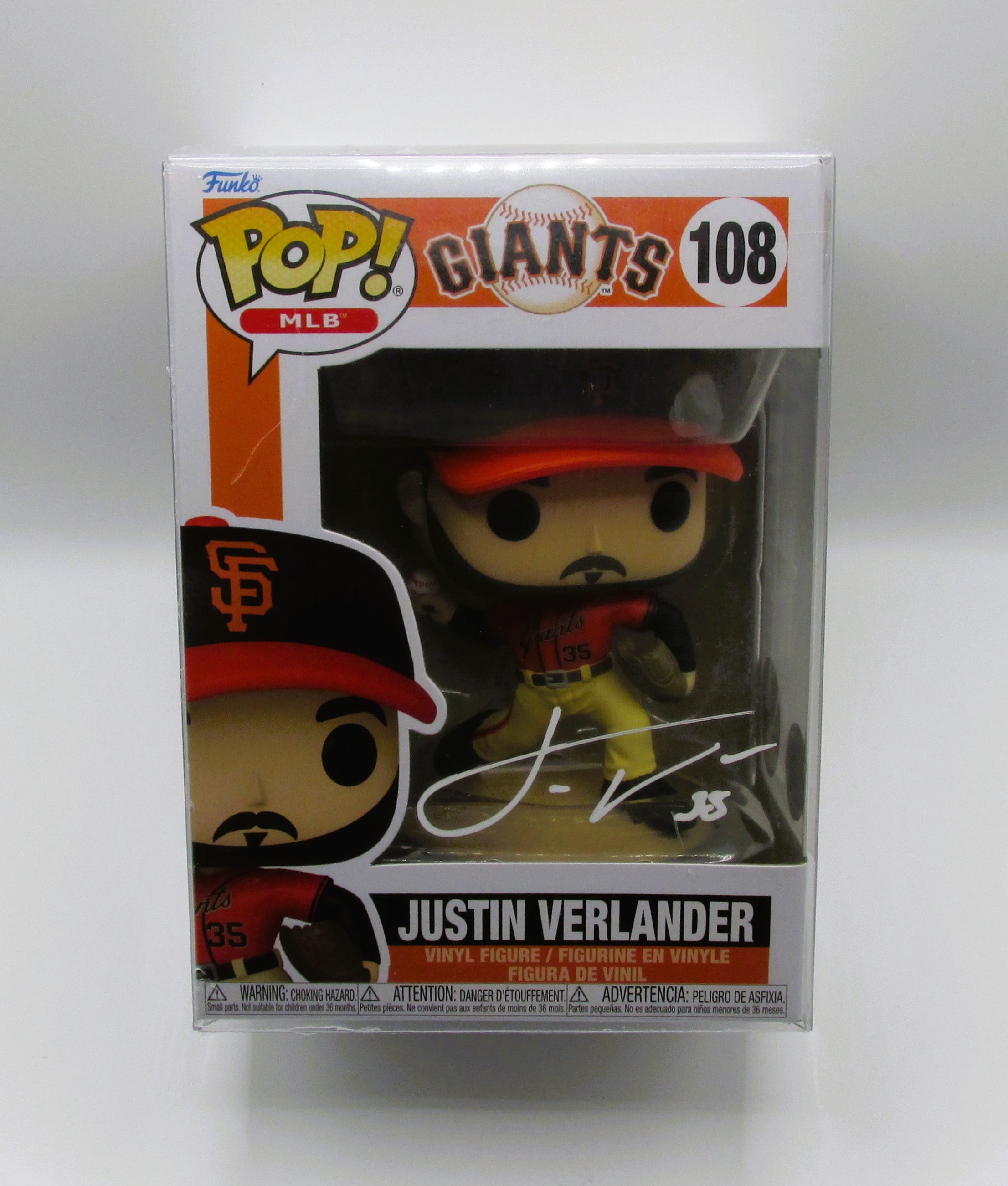 Justin Verlander Signed Funko In Case With COA (140212) (Giants)