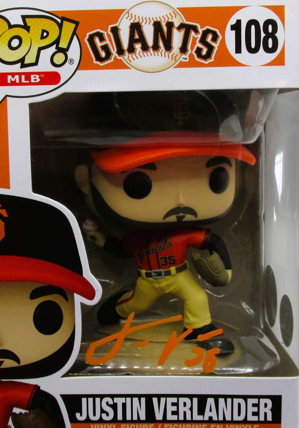 Justin Verlander Signed Funko In Case With COA (140213) (Giants)