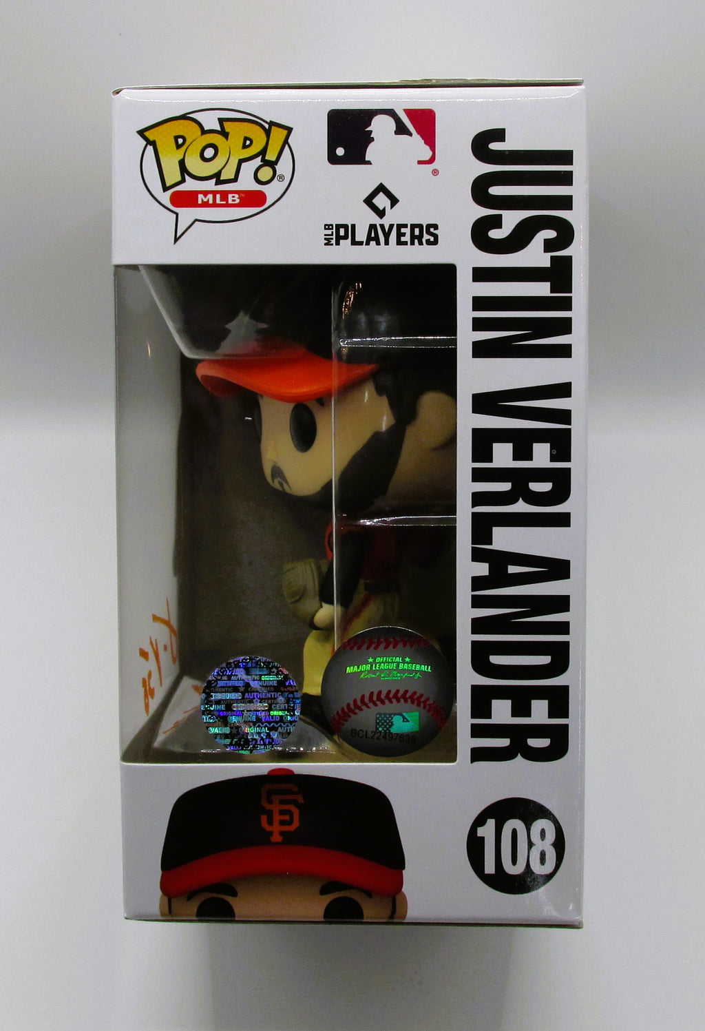 Justin Verlander Signed Funko In Case With COA (140213) (Giants)