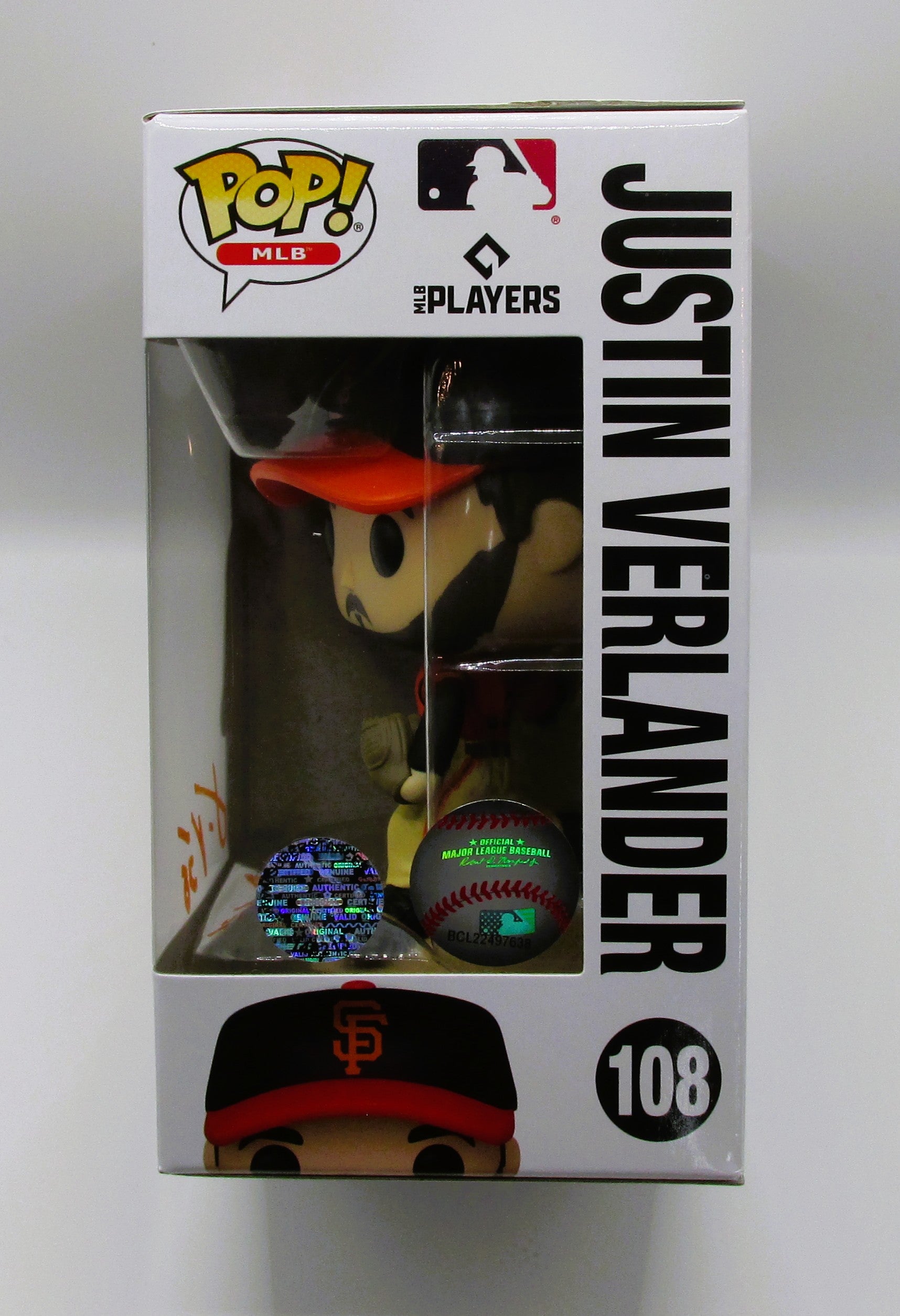 Justin Verlander Signed Funko In Case With COA (140213) (Giants)