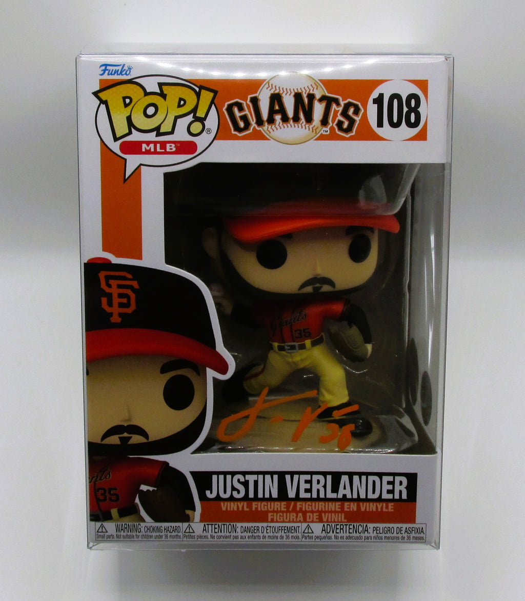 Justin Verlander Signed Funko In Case With COA (140213) (Giants)