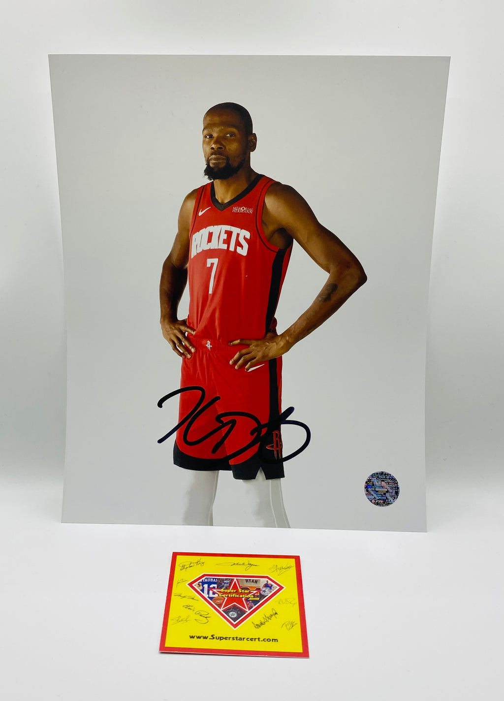 Kevin Durant Signed 8x10 Photo With COA (140702) (Rockets)