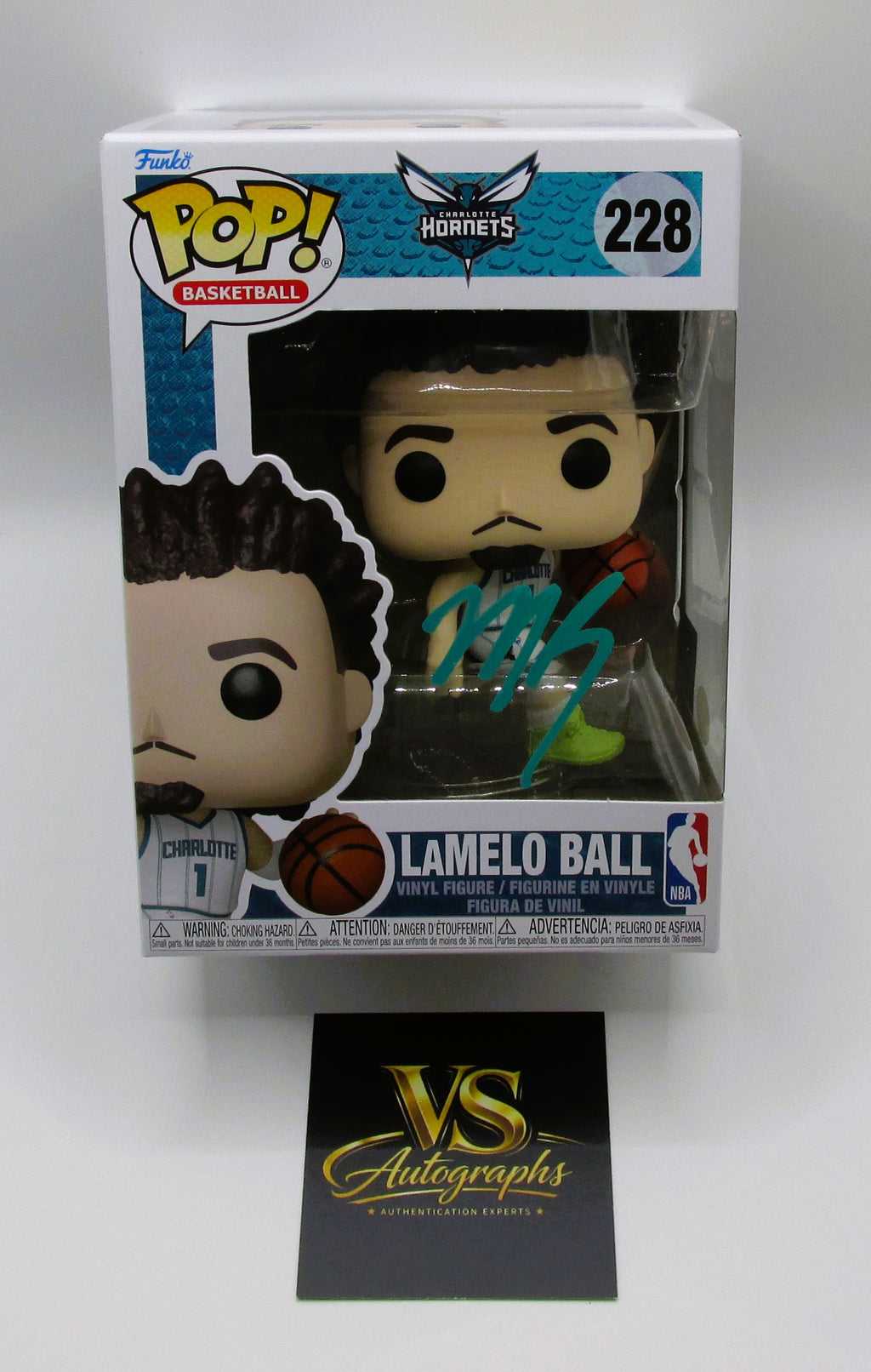 LaMelo Ball Signed Funko In Case With COA (A52593) (Hornets)