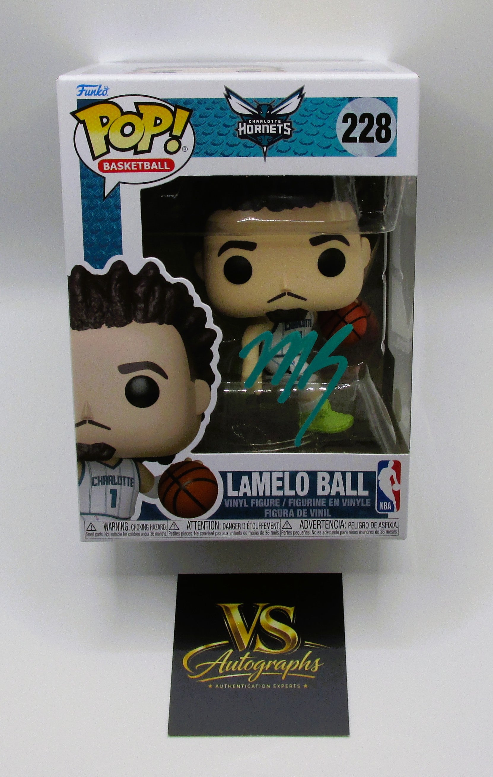 LaMelo Ball Signed Funko In Case With COA (A52593) (Hornets)
