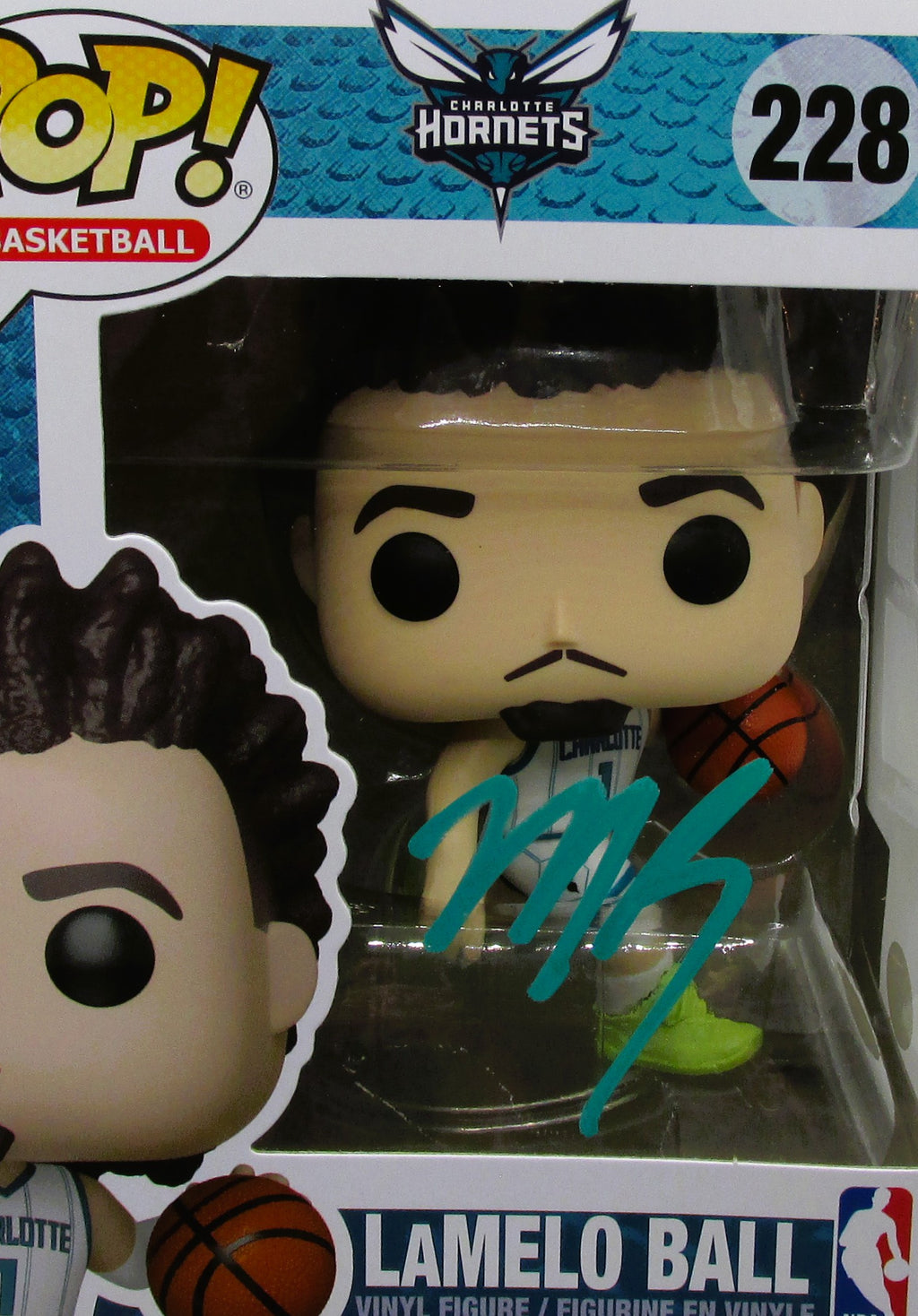 LaMelo Ball Signed Funko In Case With COA (A52593) (Hornets)