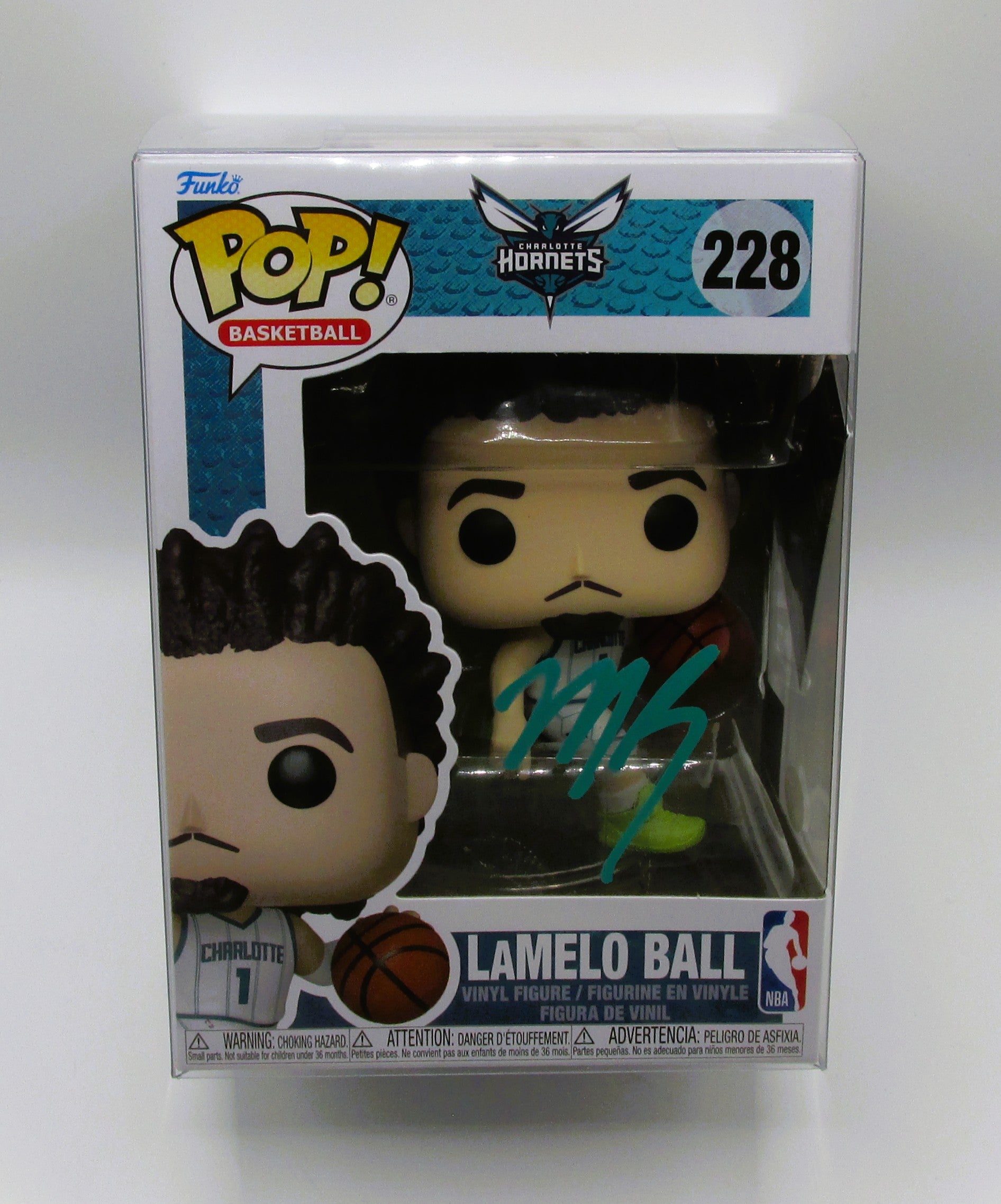 LaMelo Ball Signed Funko In Case With COA (A52593) (Hornets)